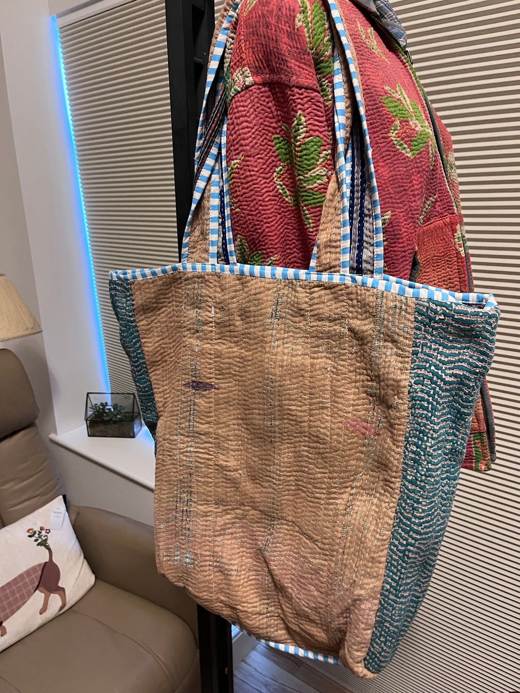 Kantha Trimmed Tote Bag
