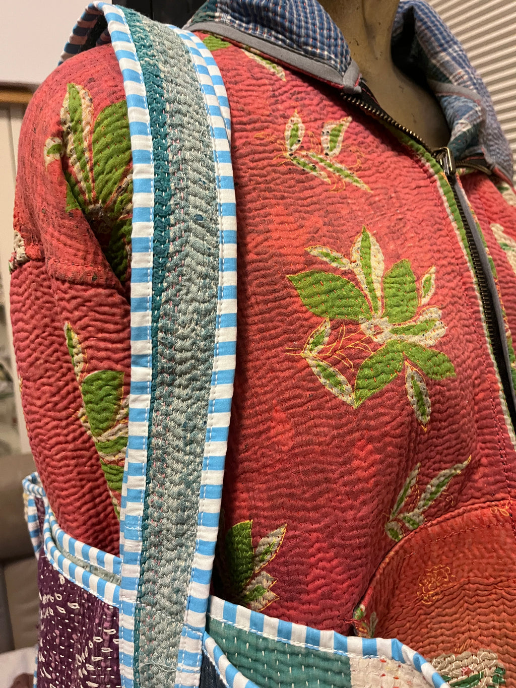 Kantha Trimmed Tote Bag