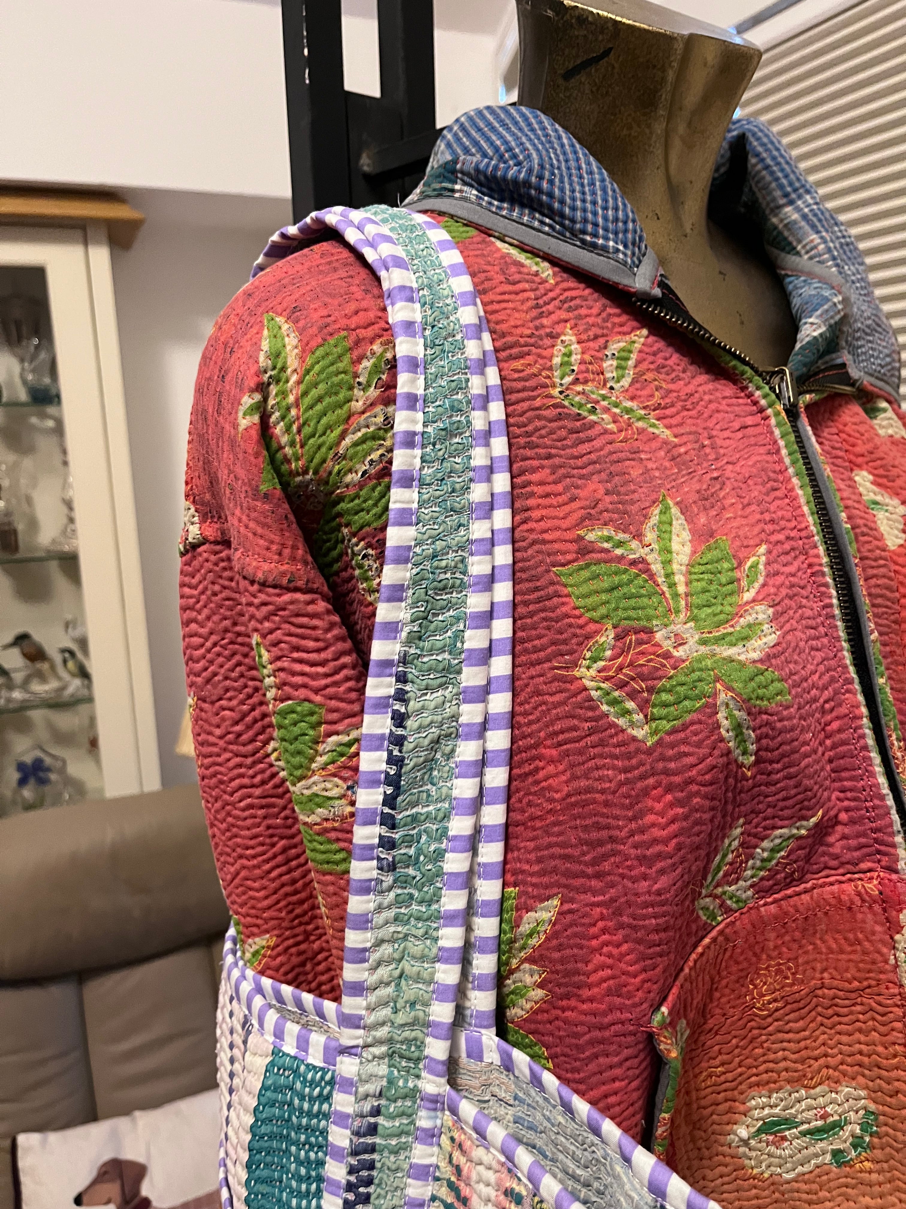 Kantha Trimmed Tote Bag