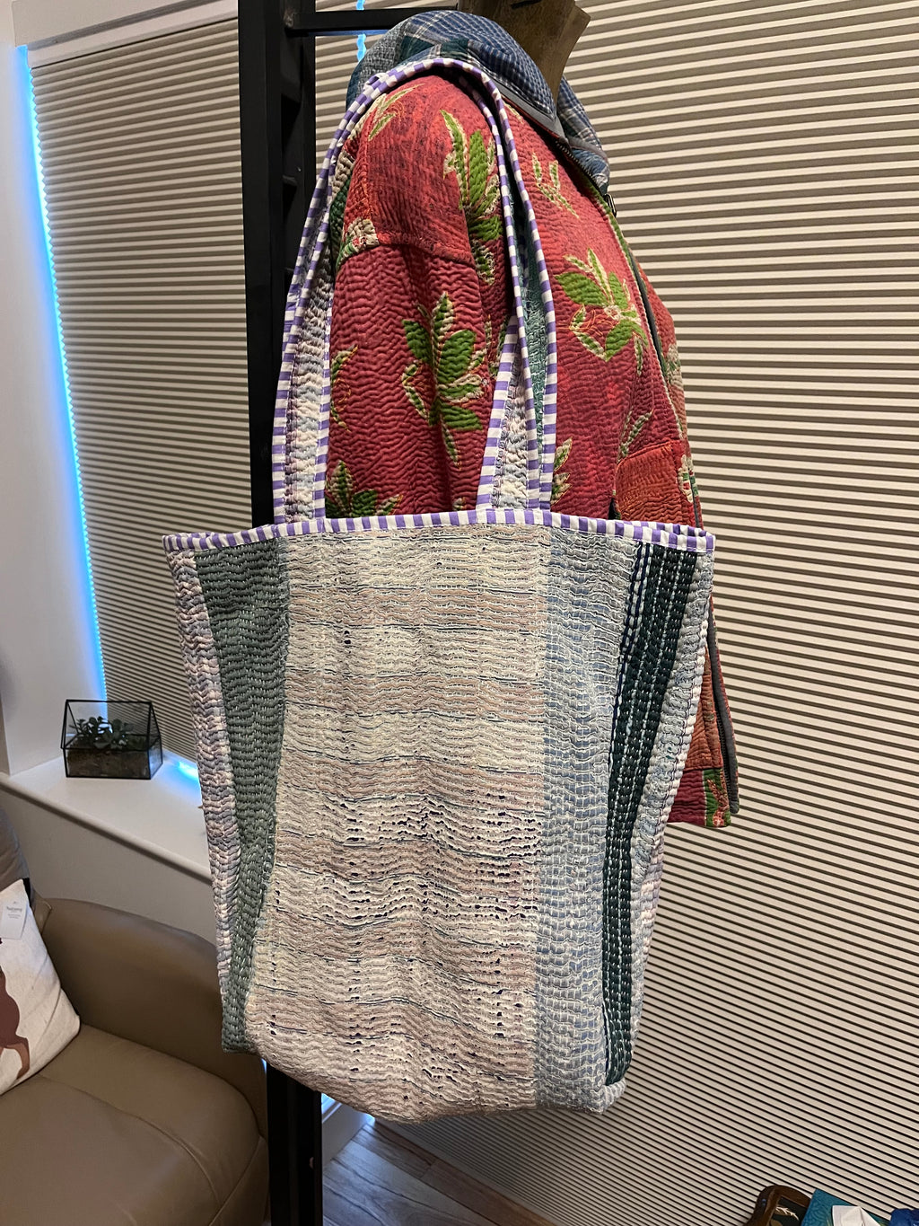 Kantha Trimmed Tote Bag