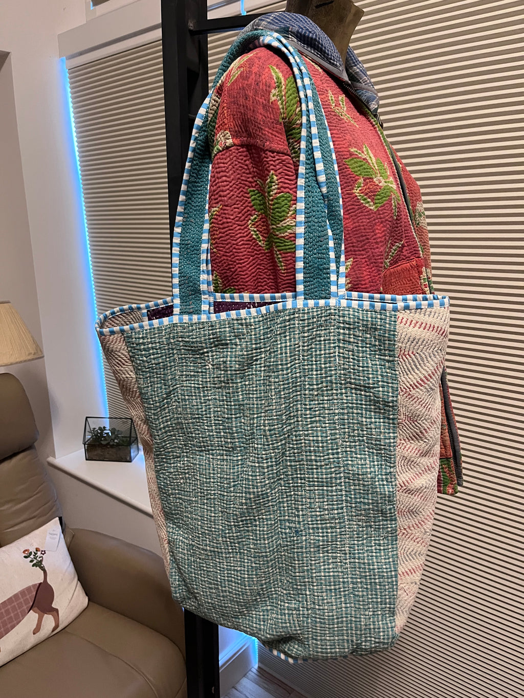 Kantha Trimmed Tote Bag