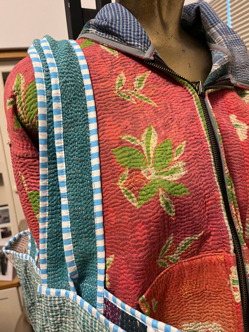 Kantha Trimmed Tote Bag