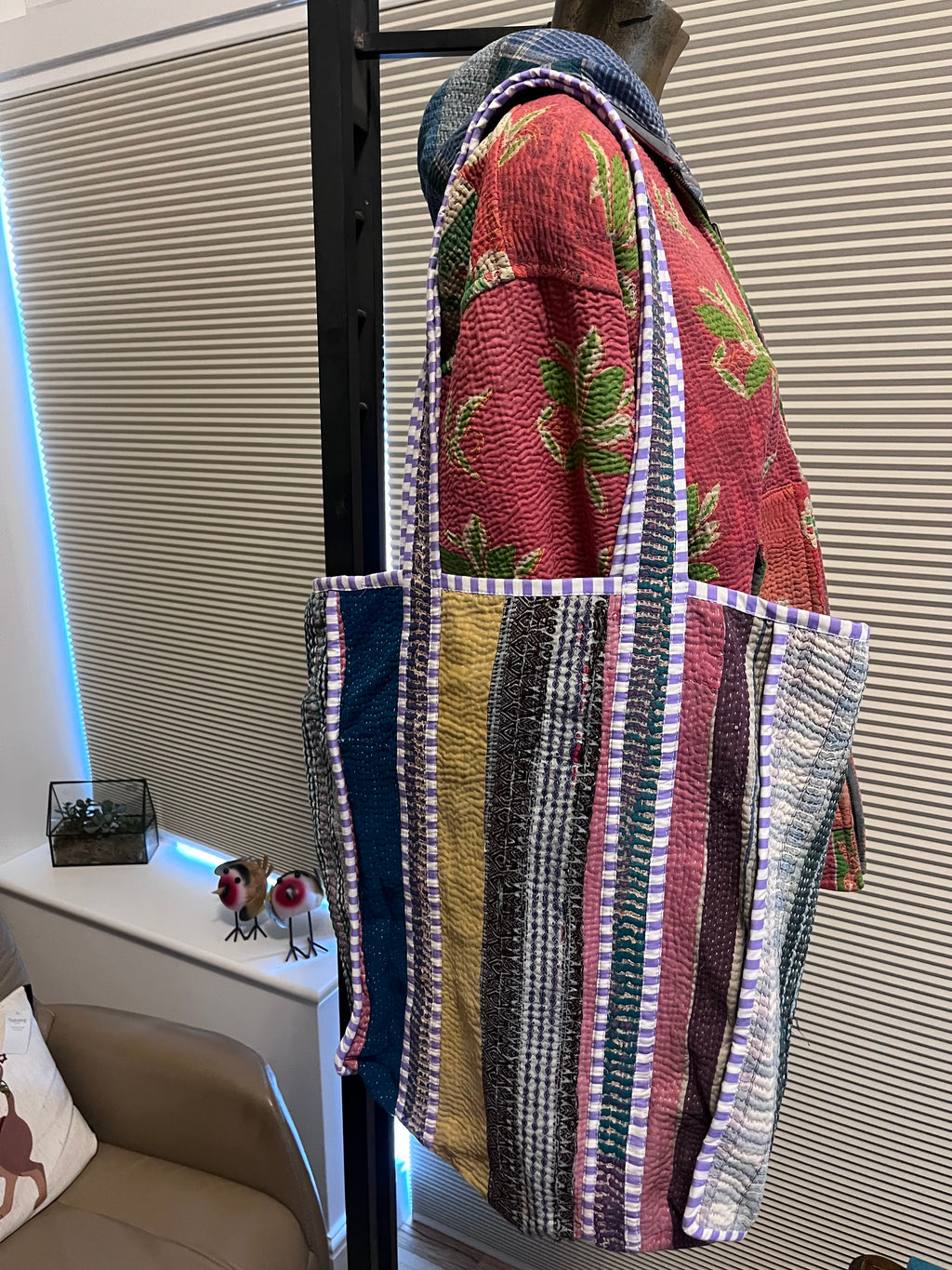 Kantha Trimmed Tote Bag