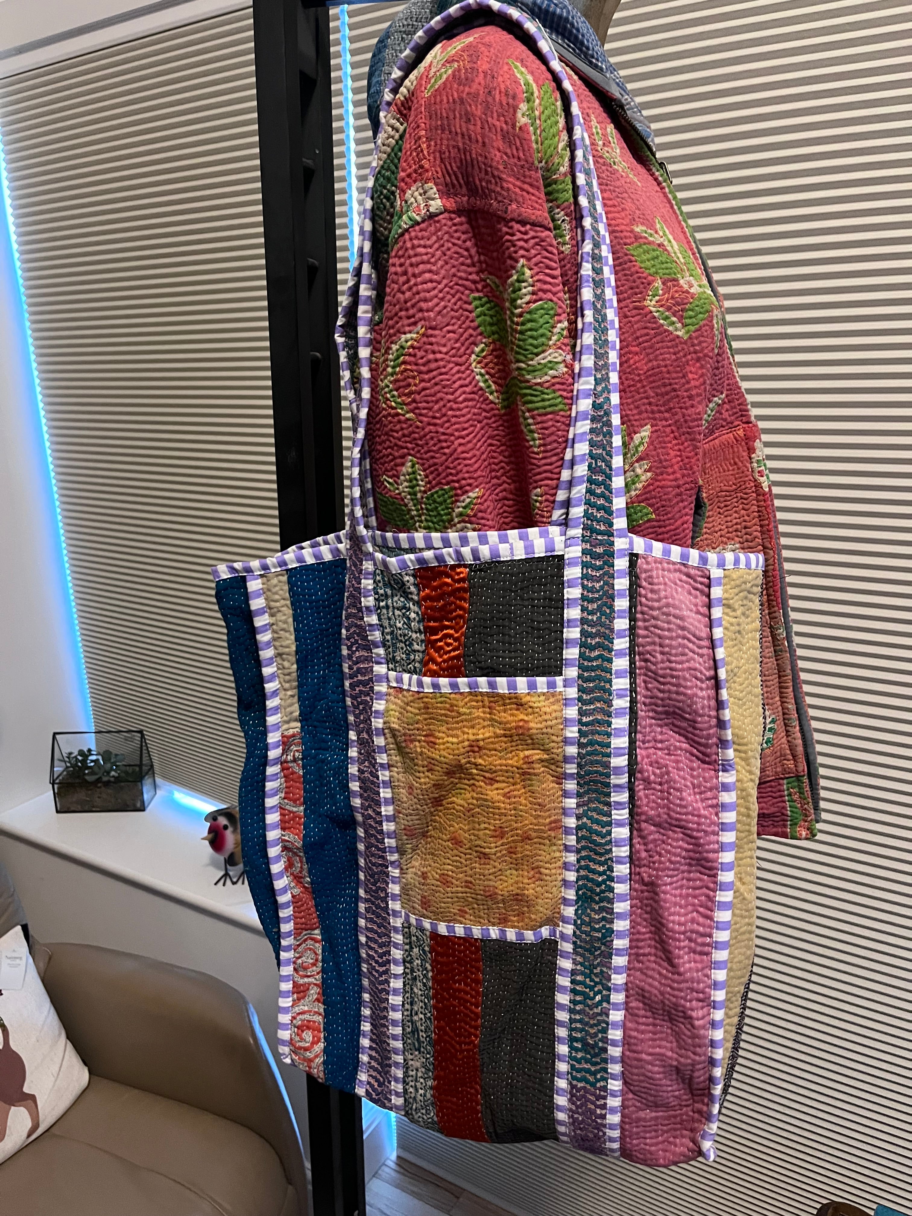 Kantha Trimmed Tote Bag