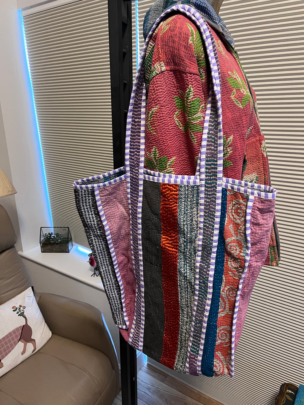 Kantha Trimmed Tote Bag