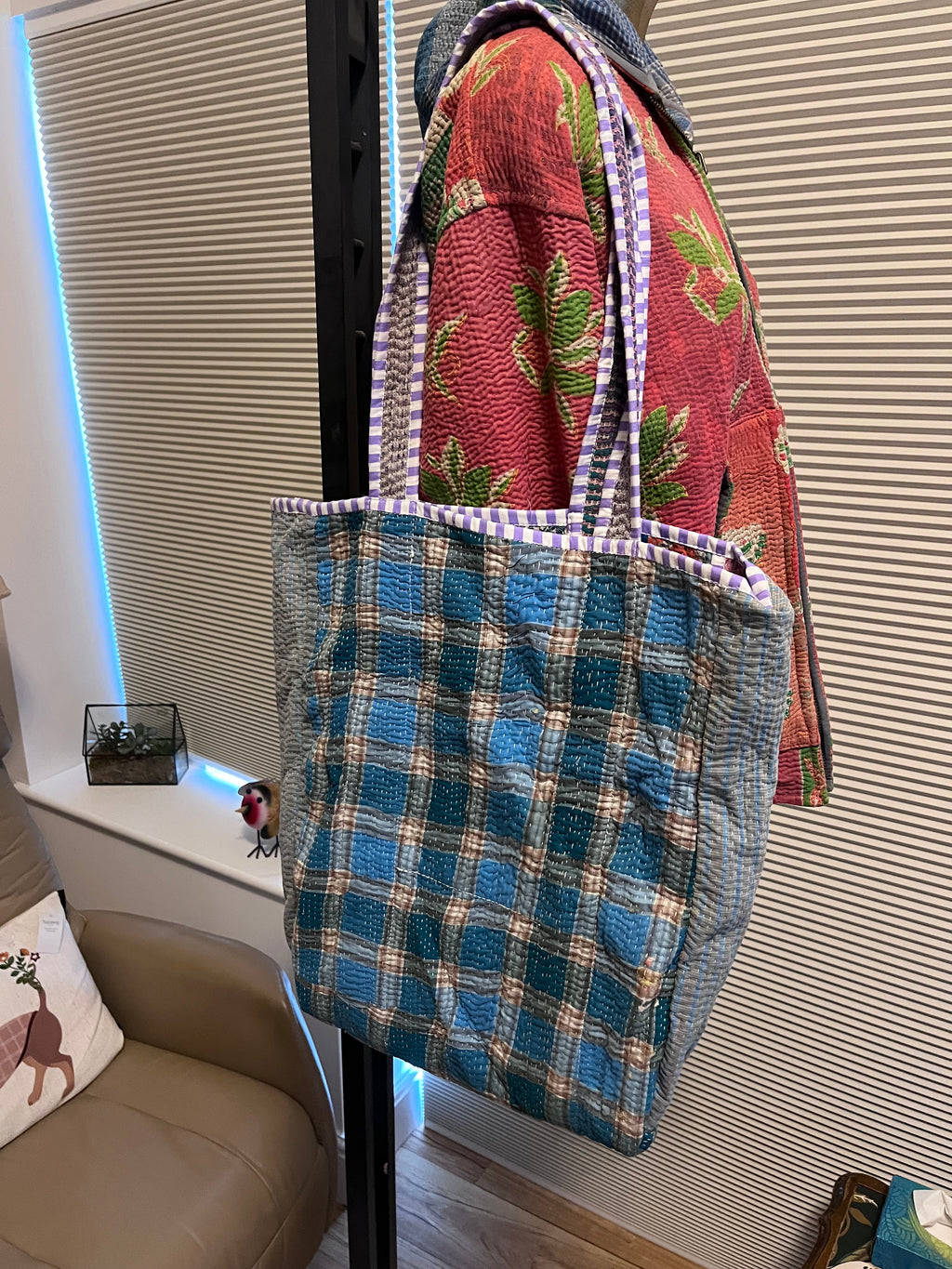 Kantha Trimmed Tote Bag