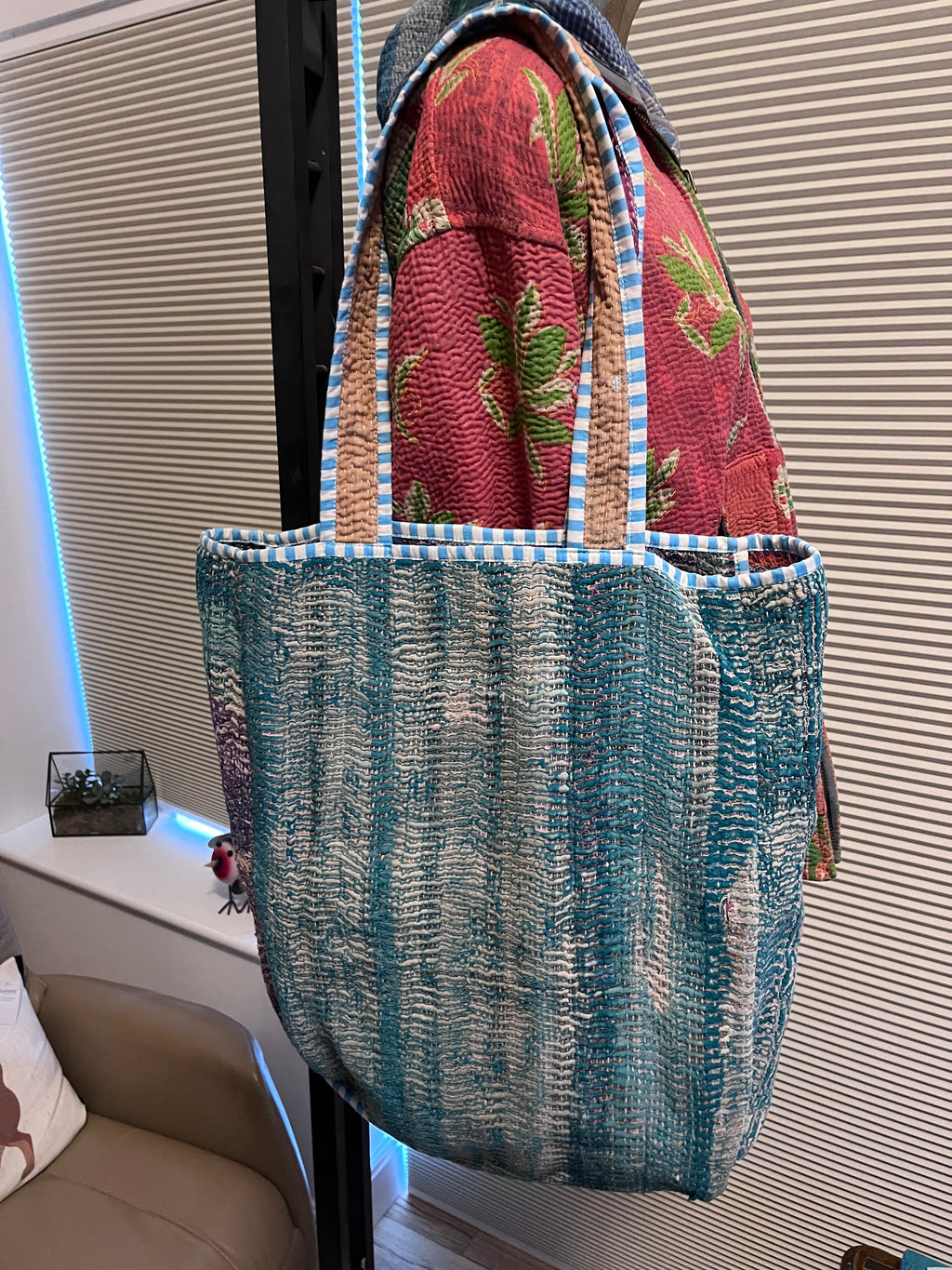 Kantha Trimmed Tote Bag