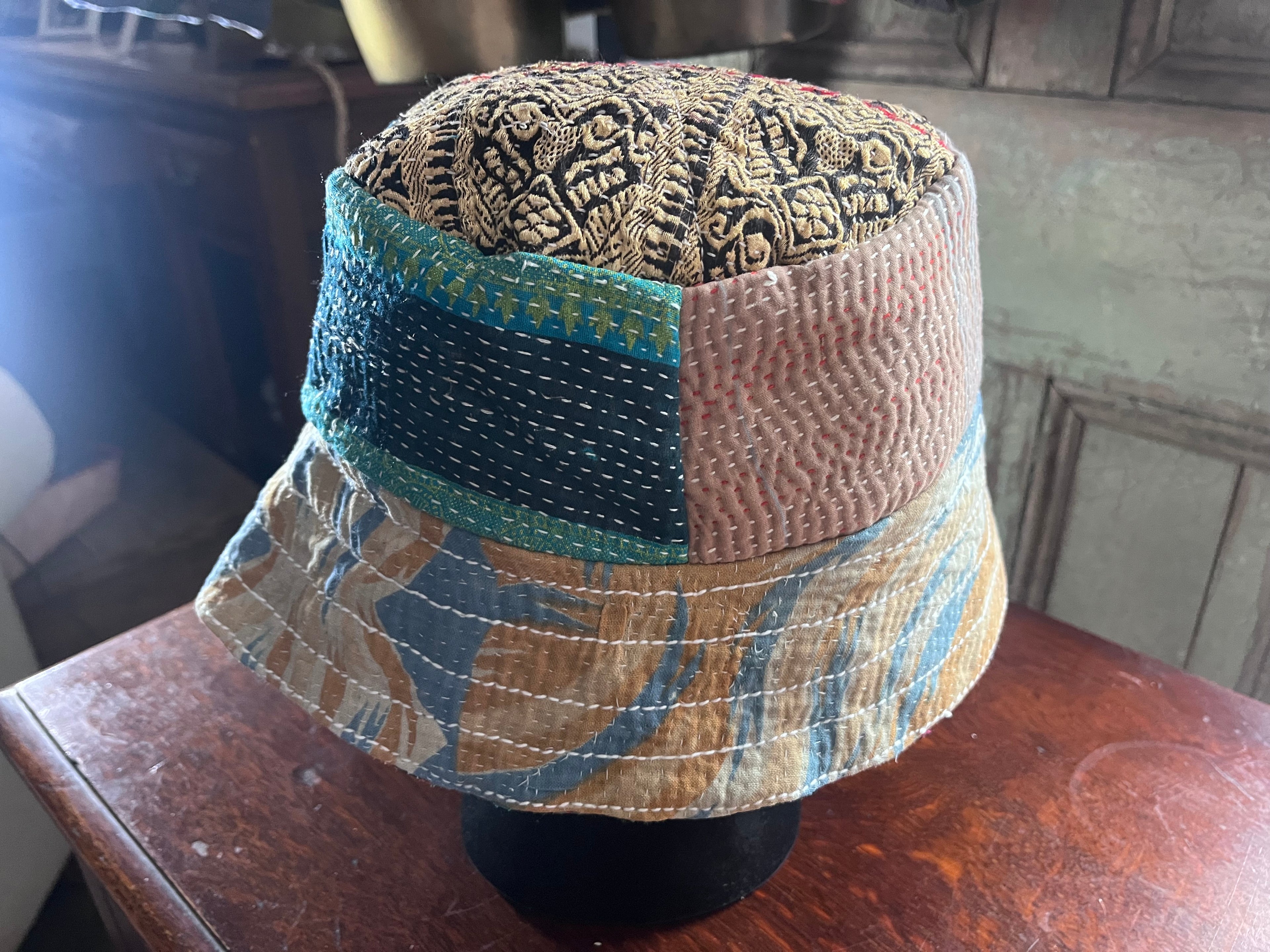Reversible Kantha Bucket Hat