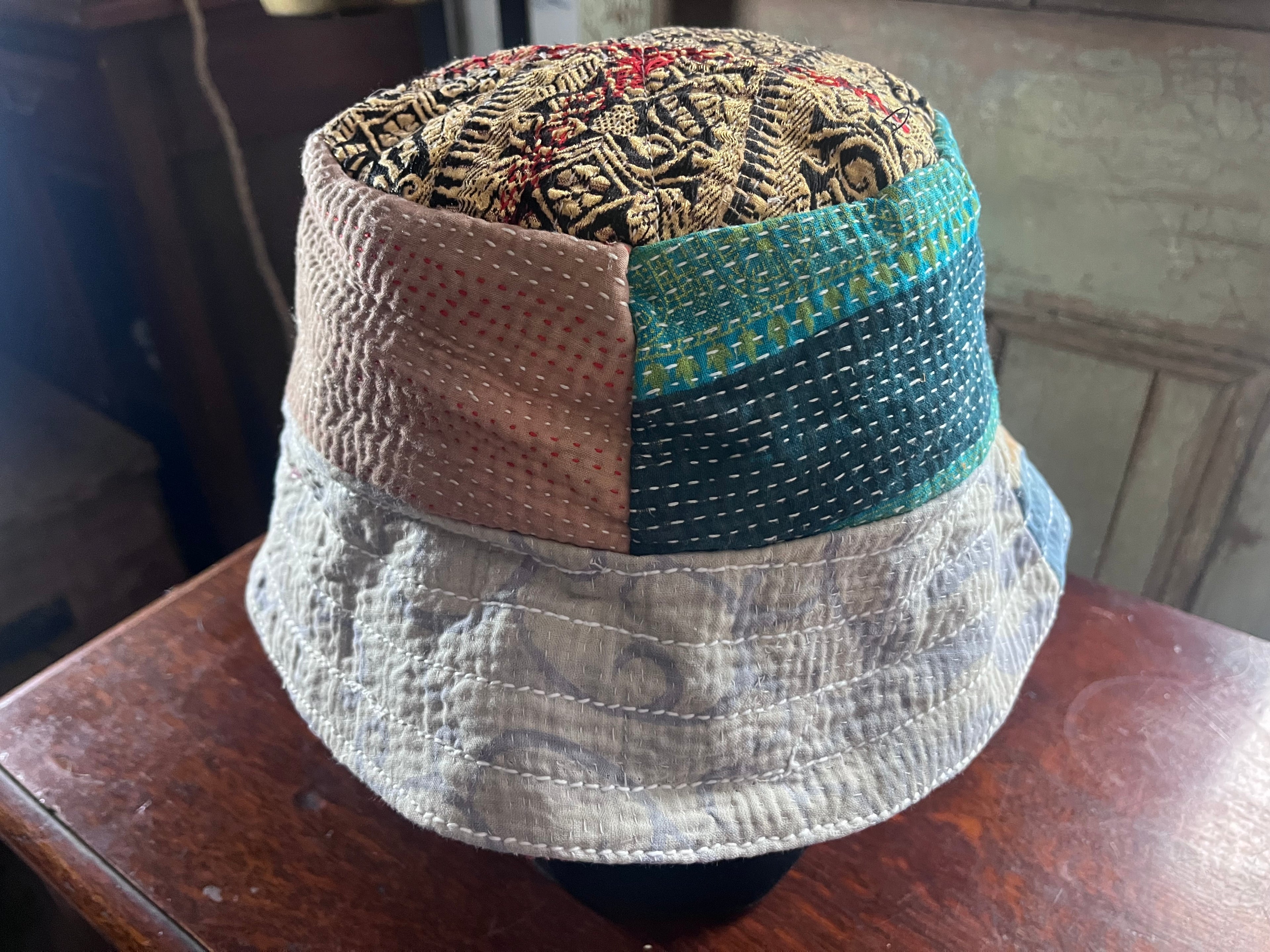 Reversible Kantha Bucket Hat