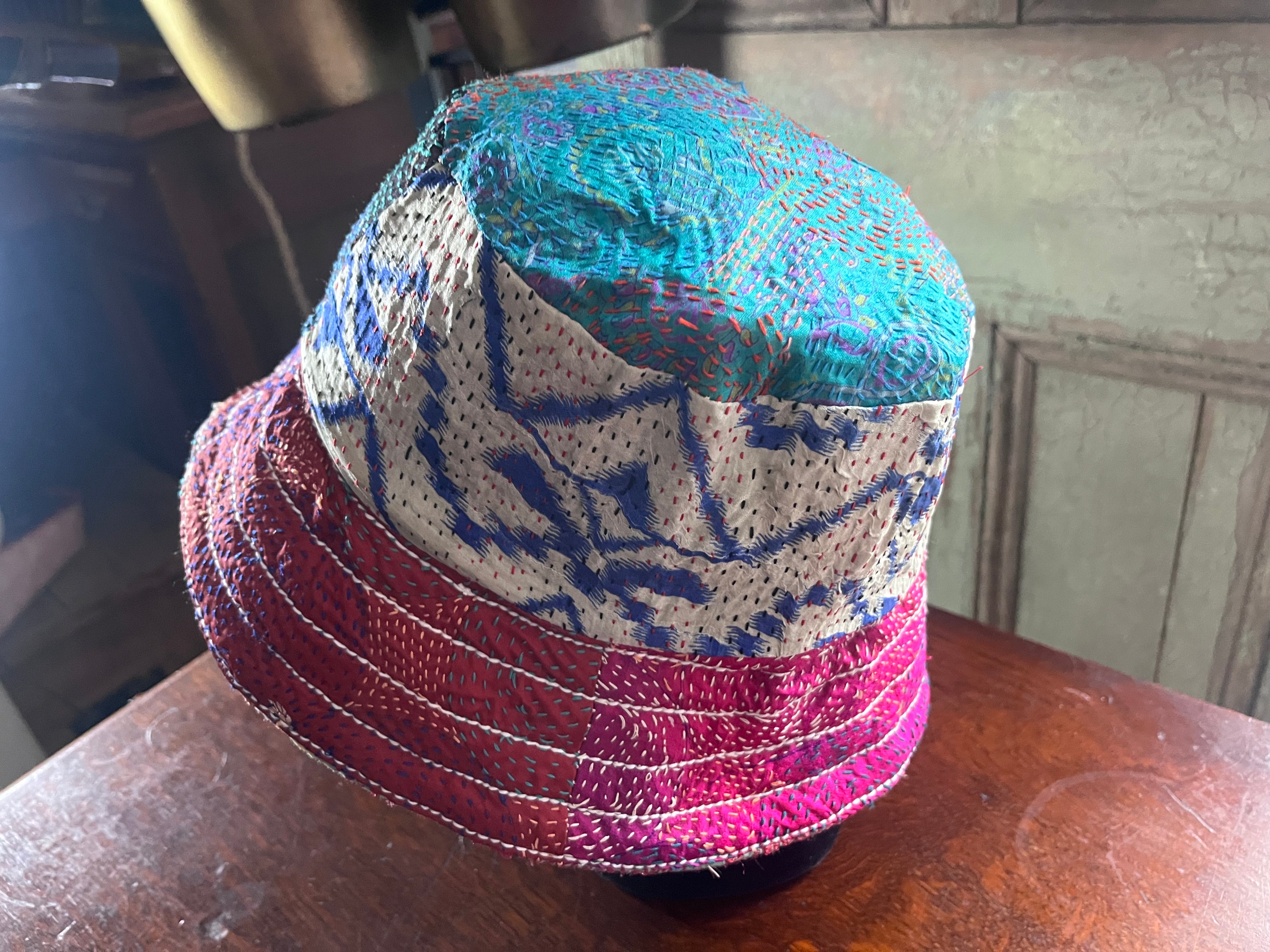 Reversible Kantha Bucket Hat