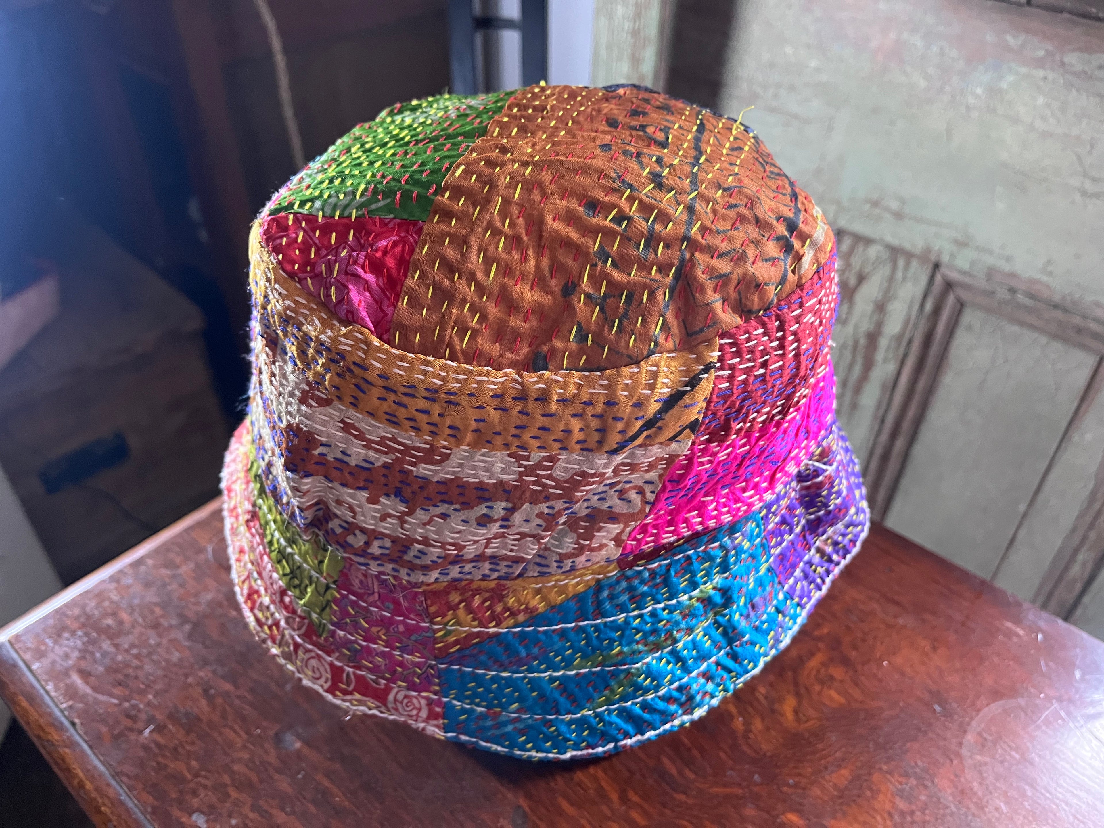 Reversible Kantha Bucket Hat