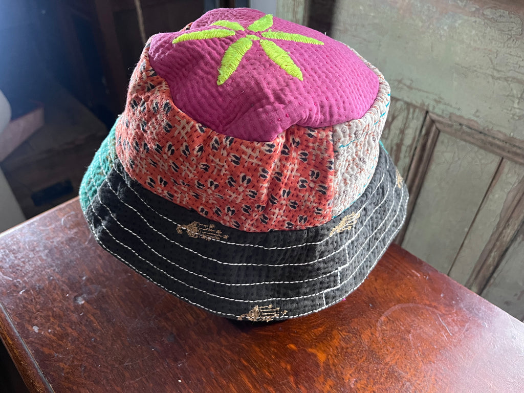 Reversible Kantha Bucket Hat