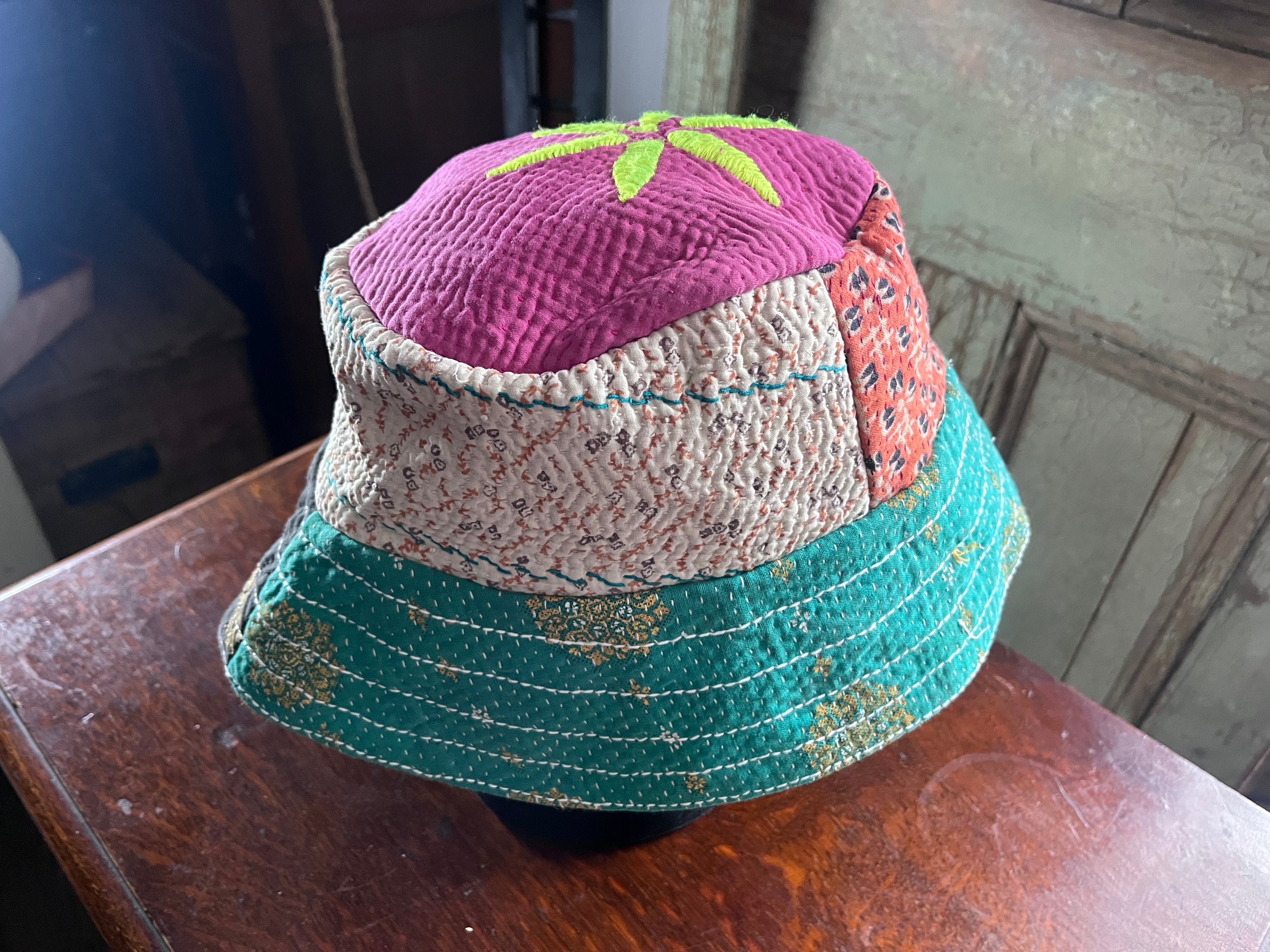 Reversible Kantha Bucket Hat