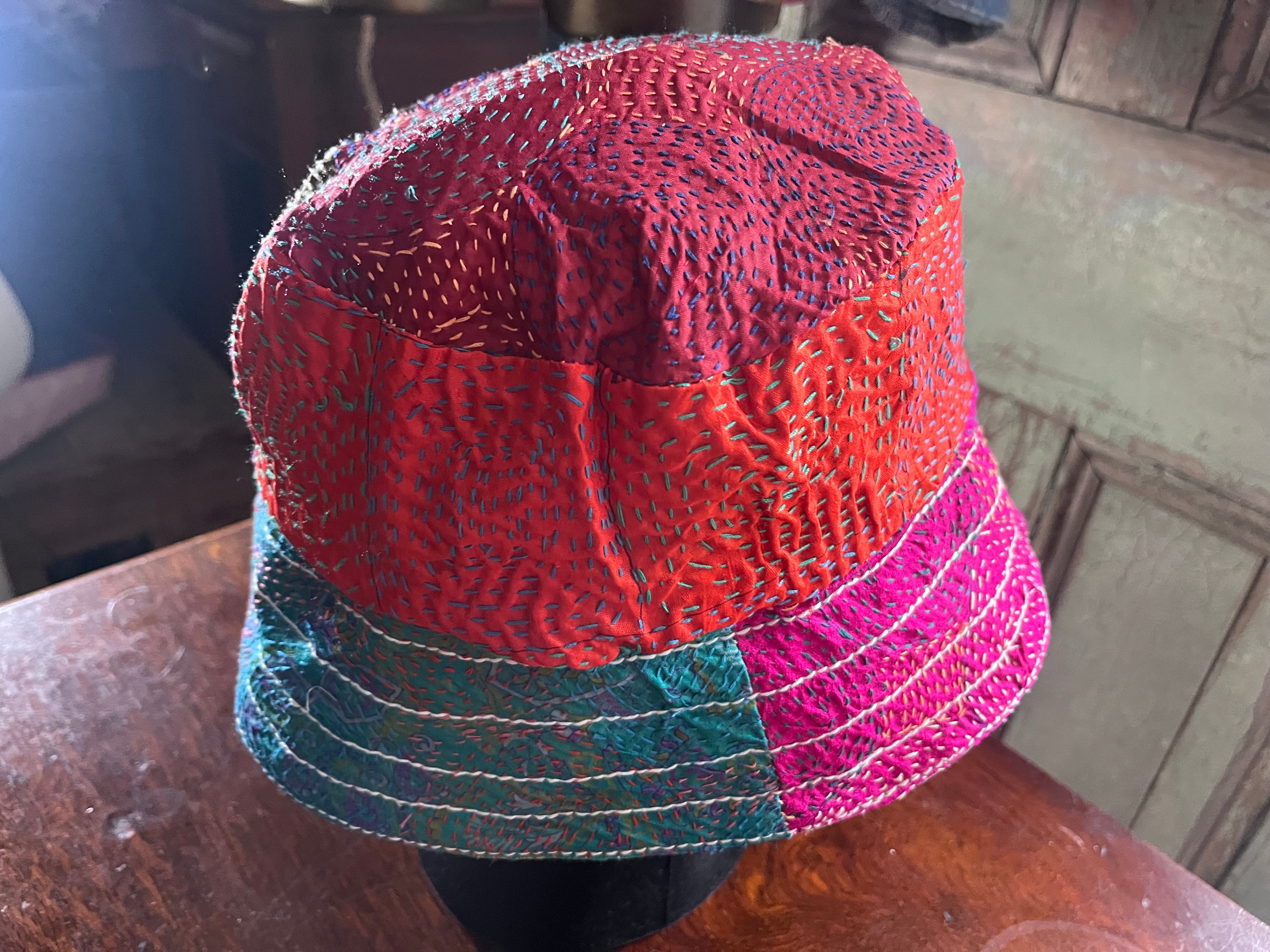 Reversible Kantha Bucket Hat