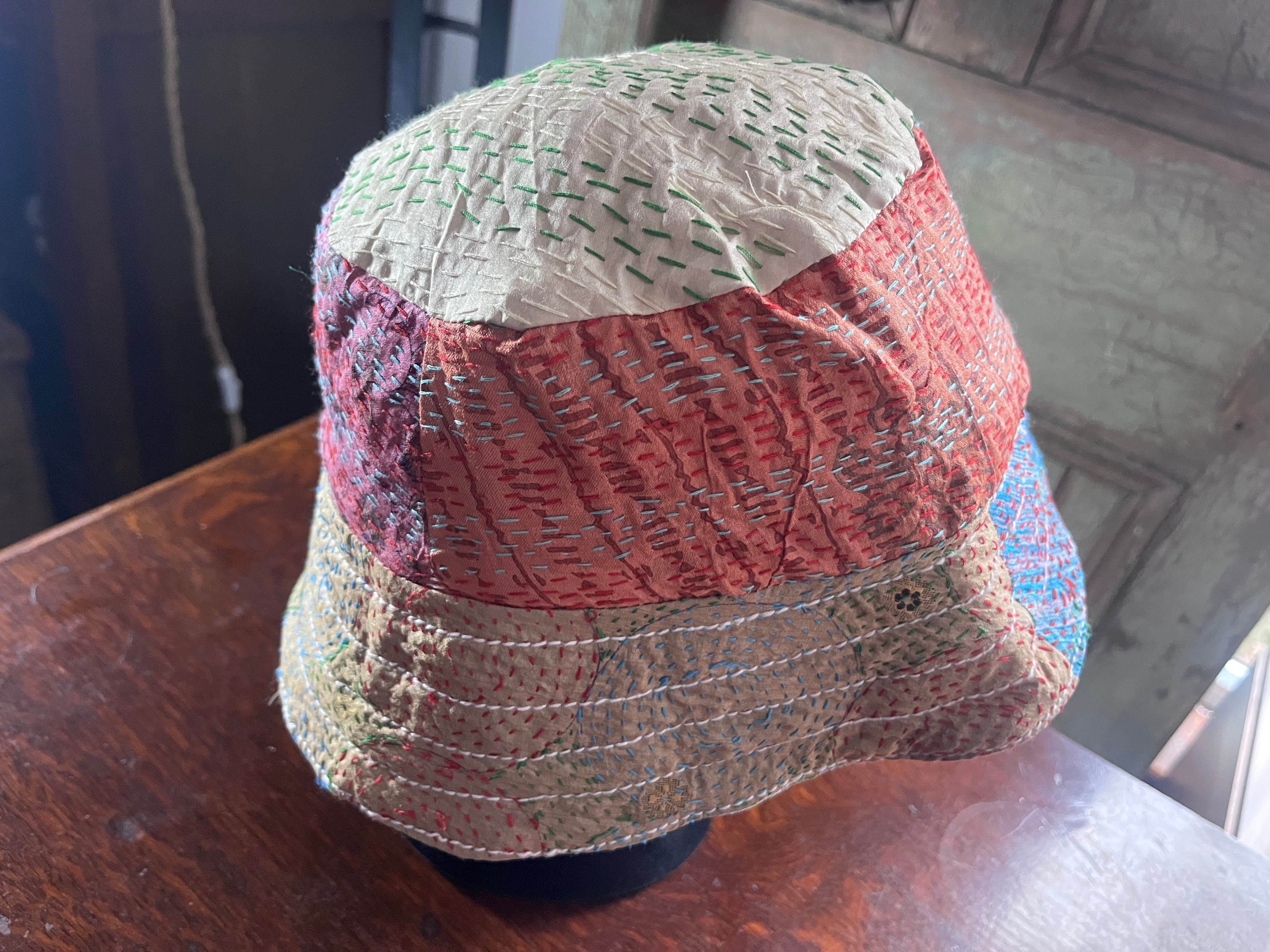 Reversible Kantha Bucket Hat