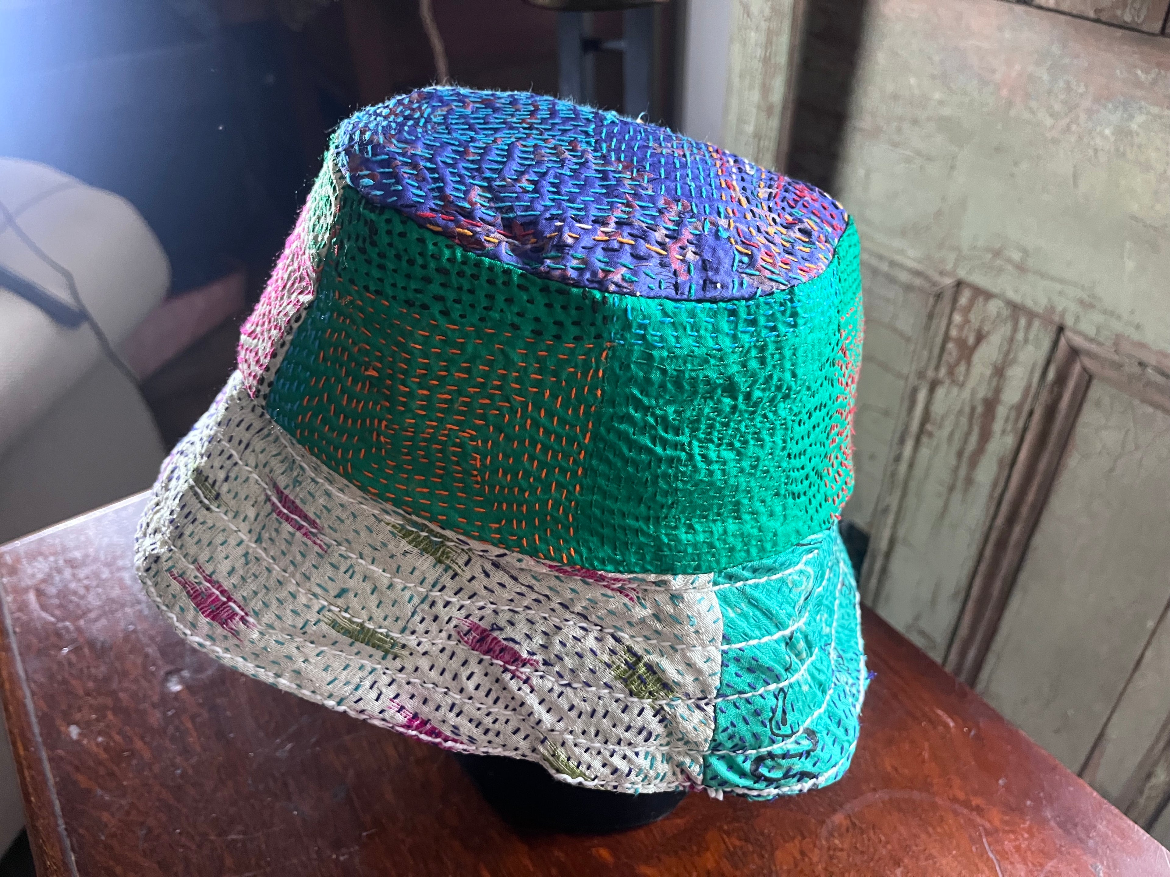 Reversible Kantha Bucket Hat