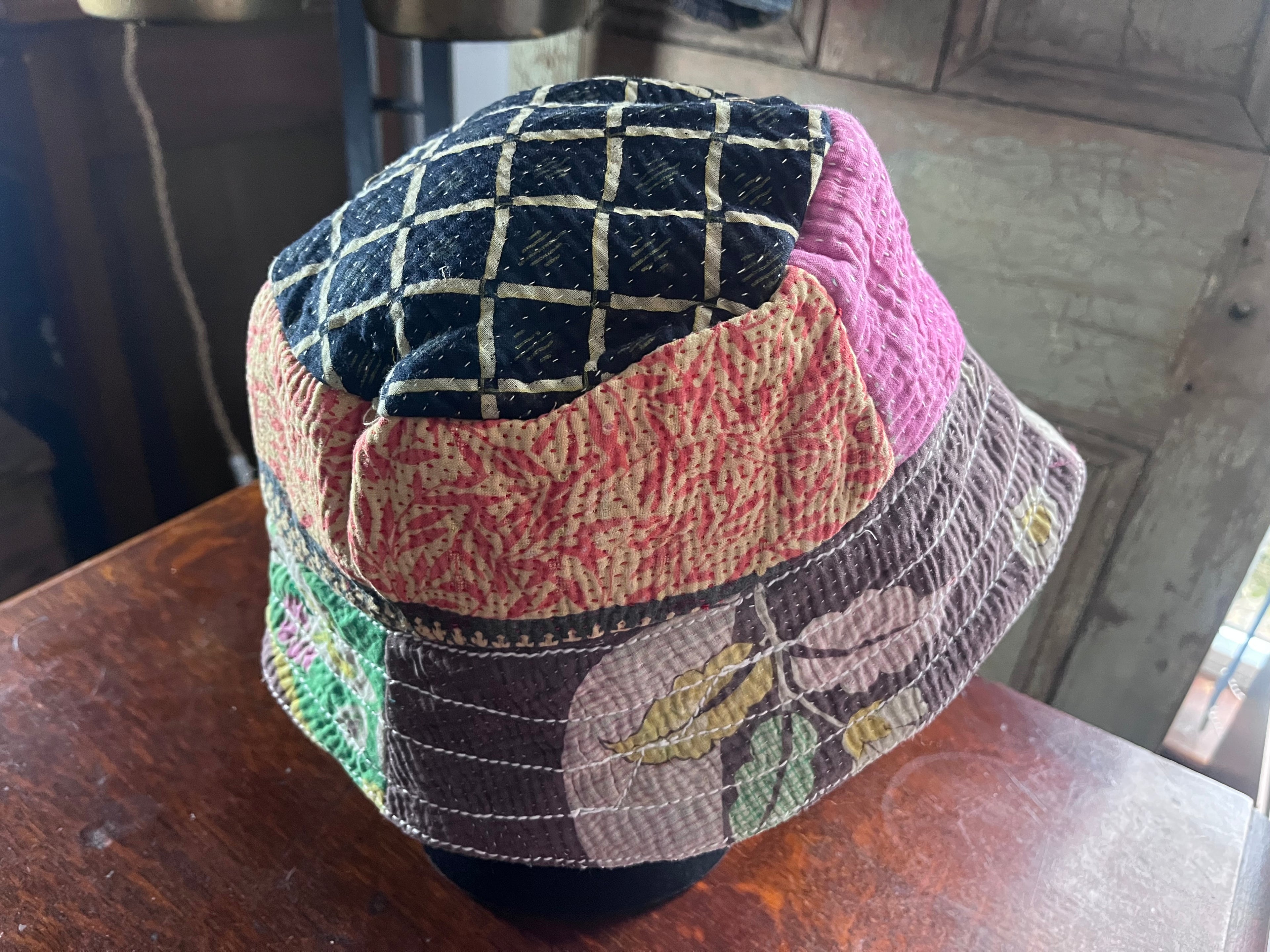 Reversible Kantha Bucket Hat