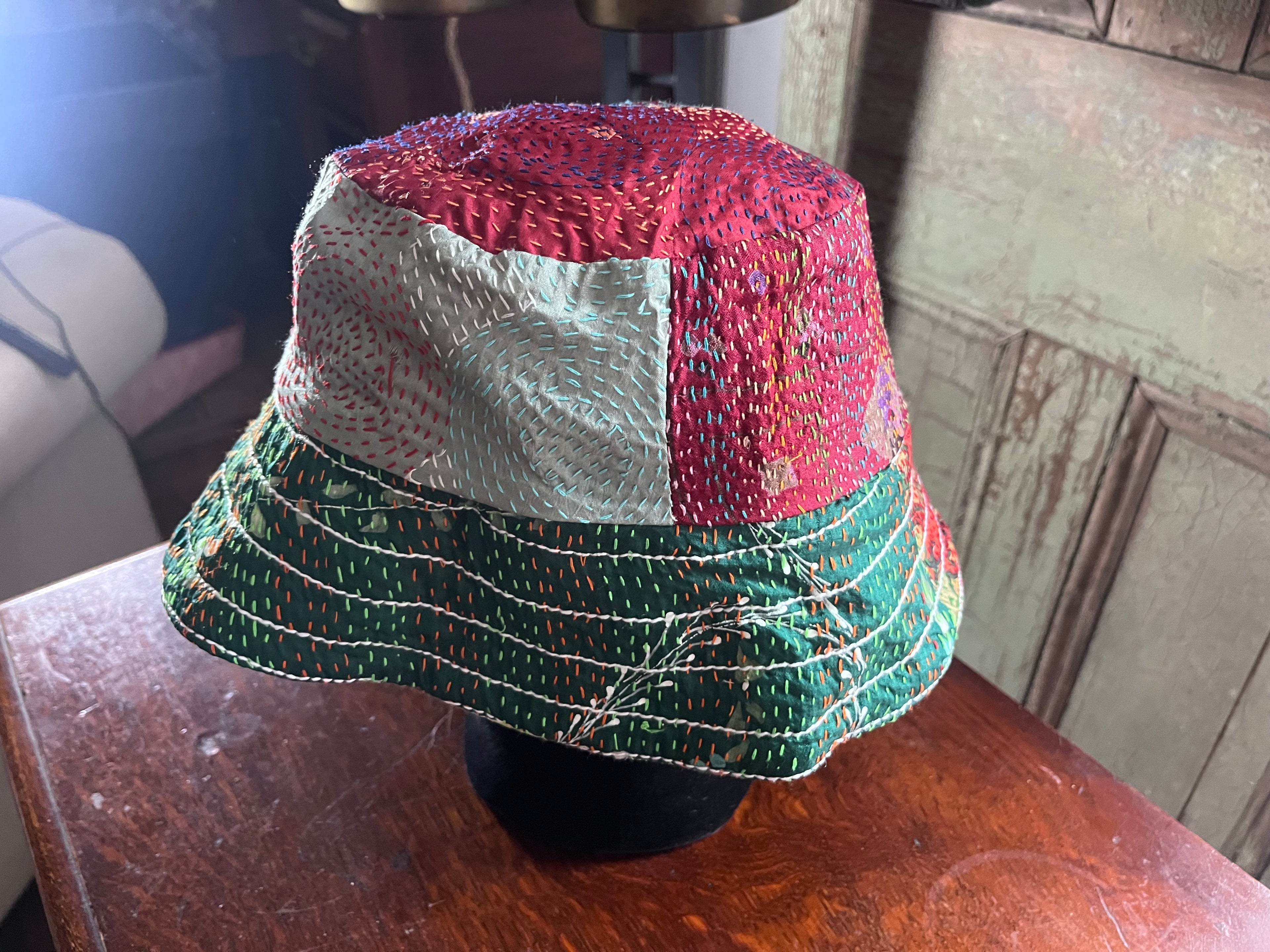 Reversible Kantha Bucket Hat