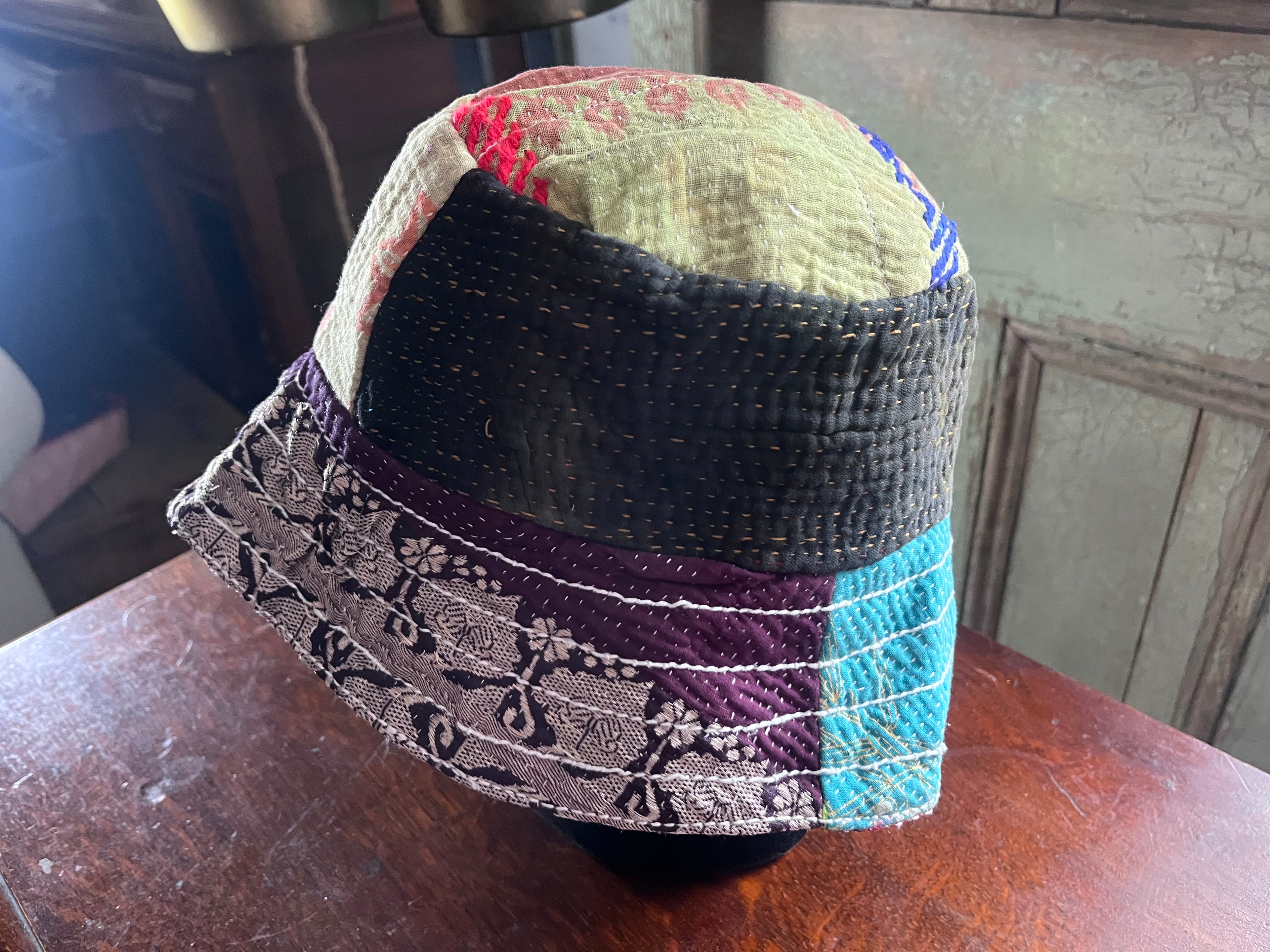 Reversible Kantha Bucket Hat