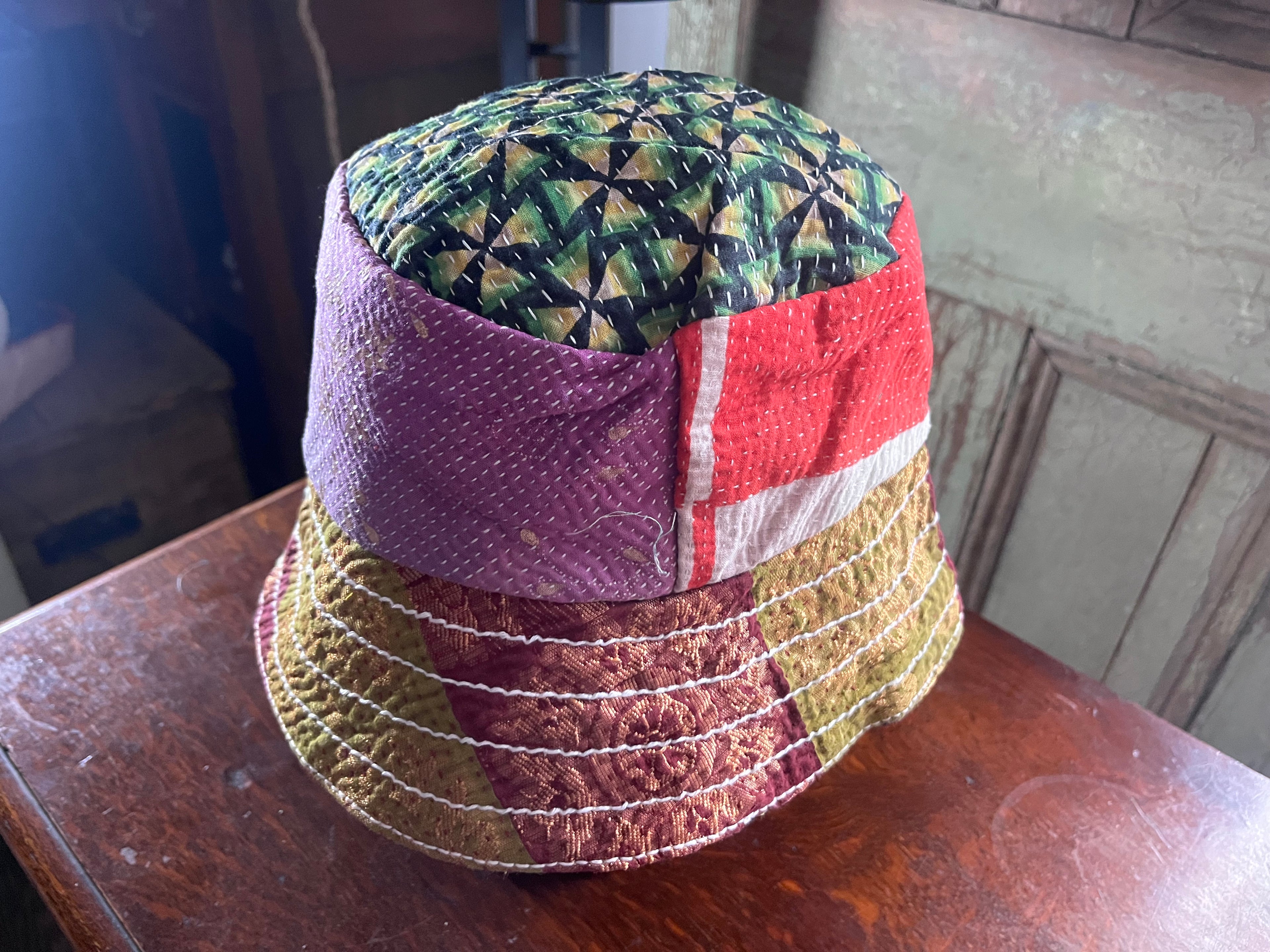 Reversible Kantha Bucket Hat