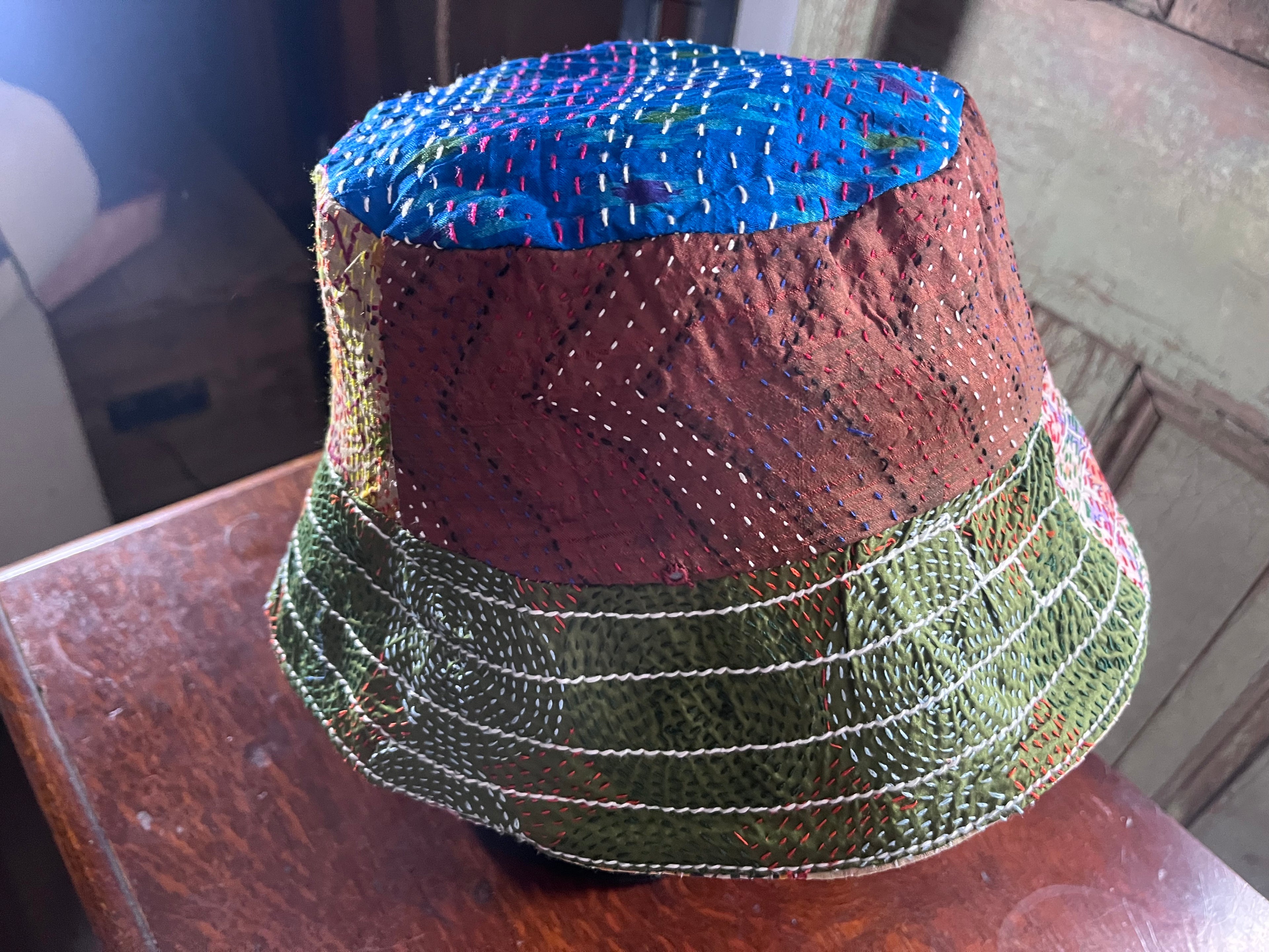 Reversible Kantha Bucket Hat