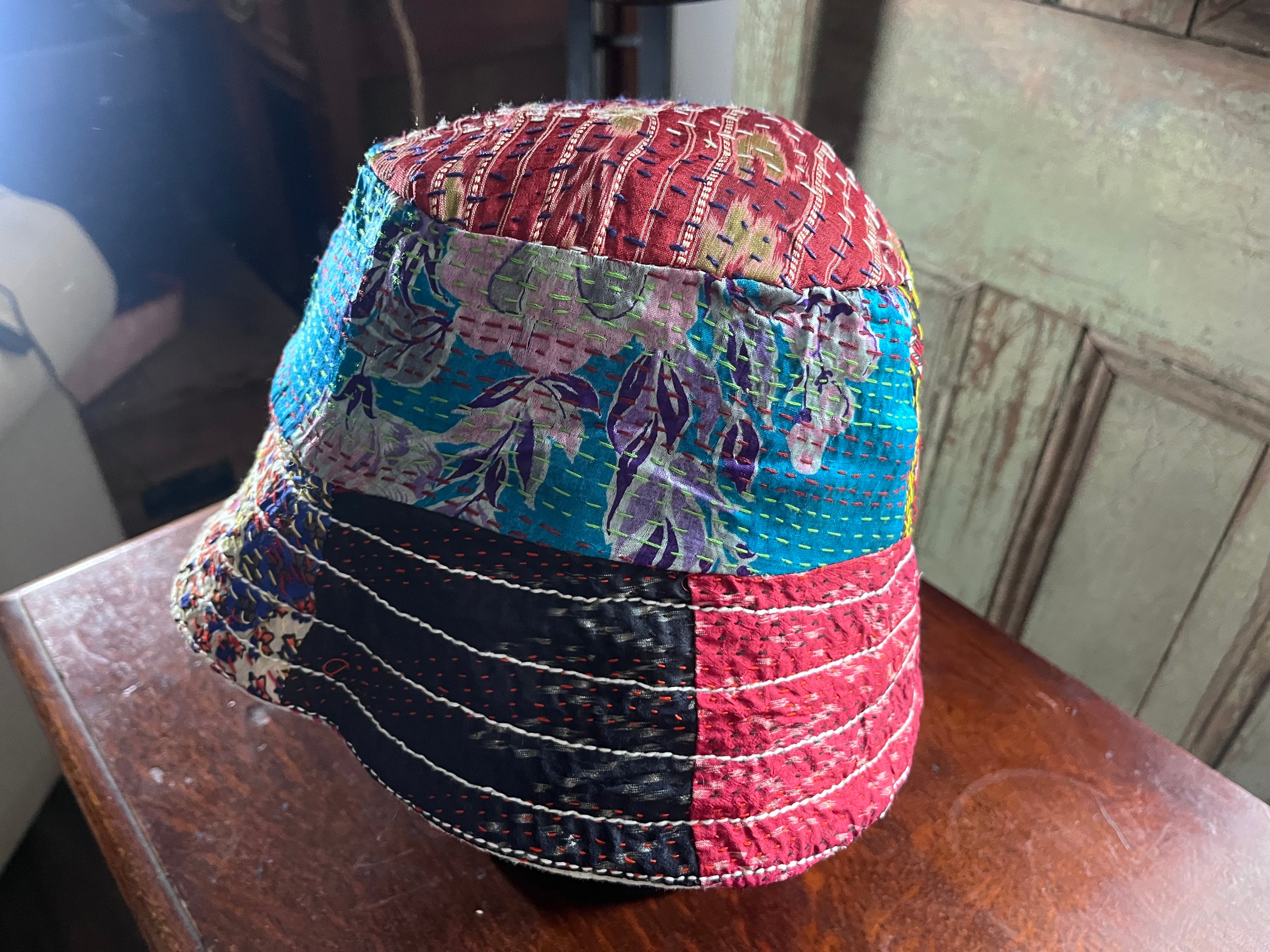 Reversible Kantha Bucket Hat