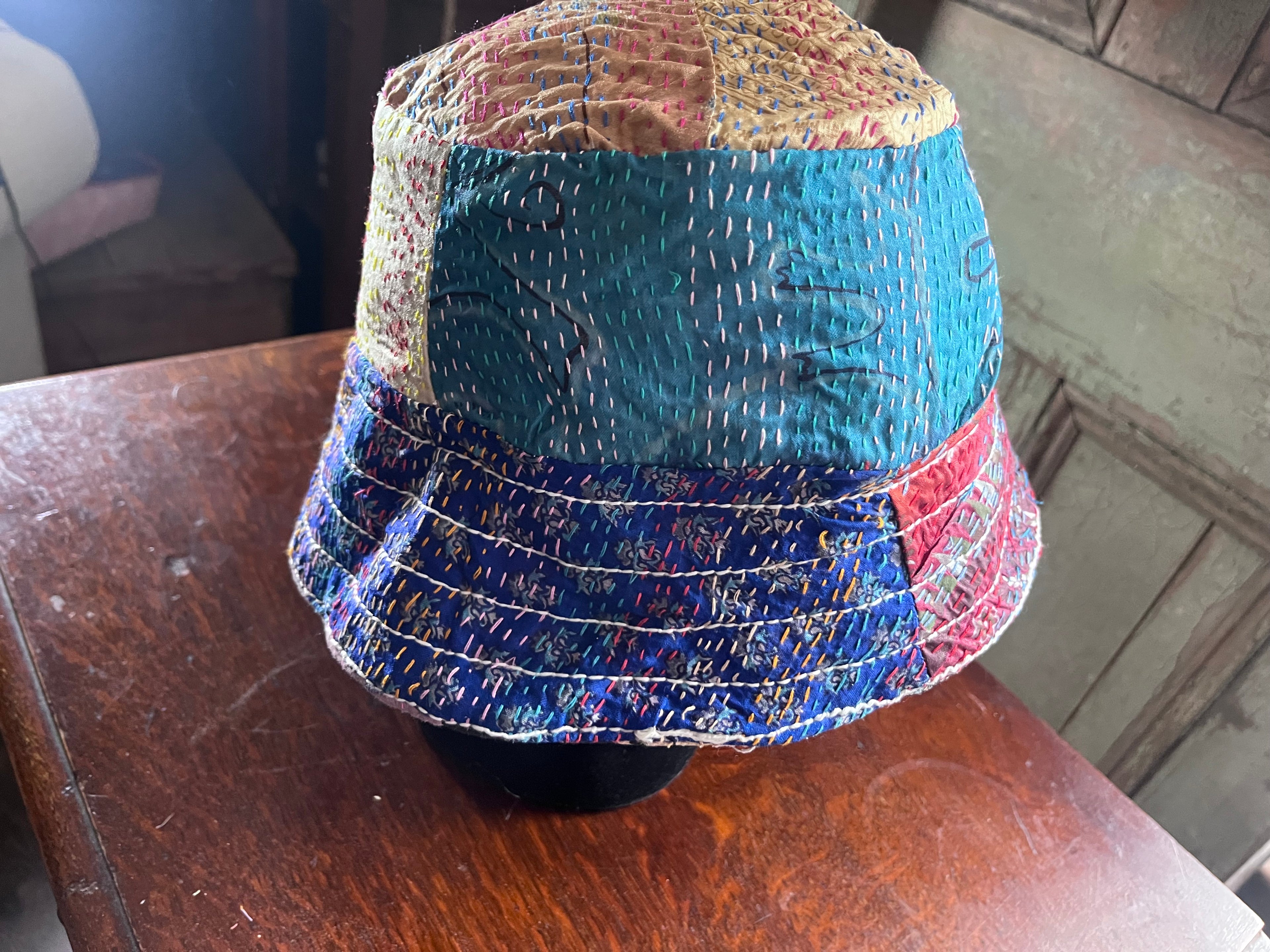 Reversible Kantha Bucket Hat
