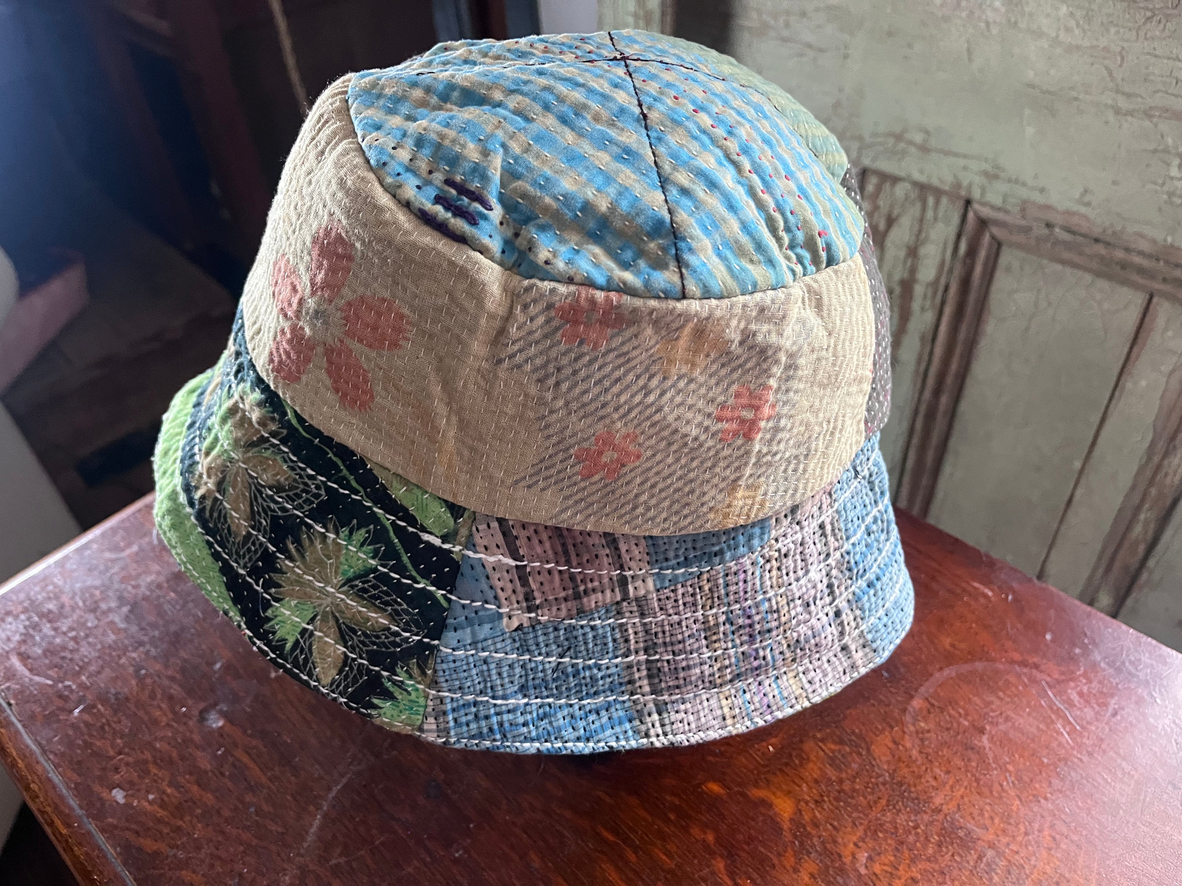 Reversible Kantha Bucket Hat