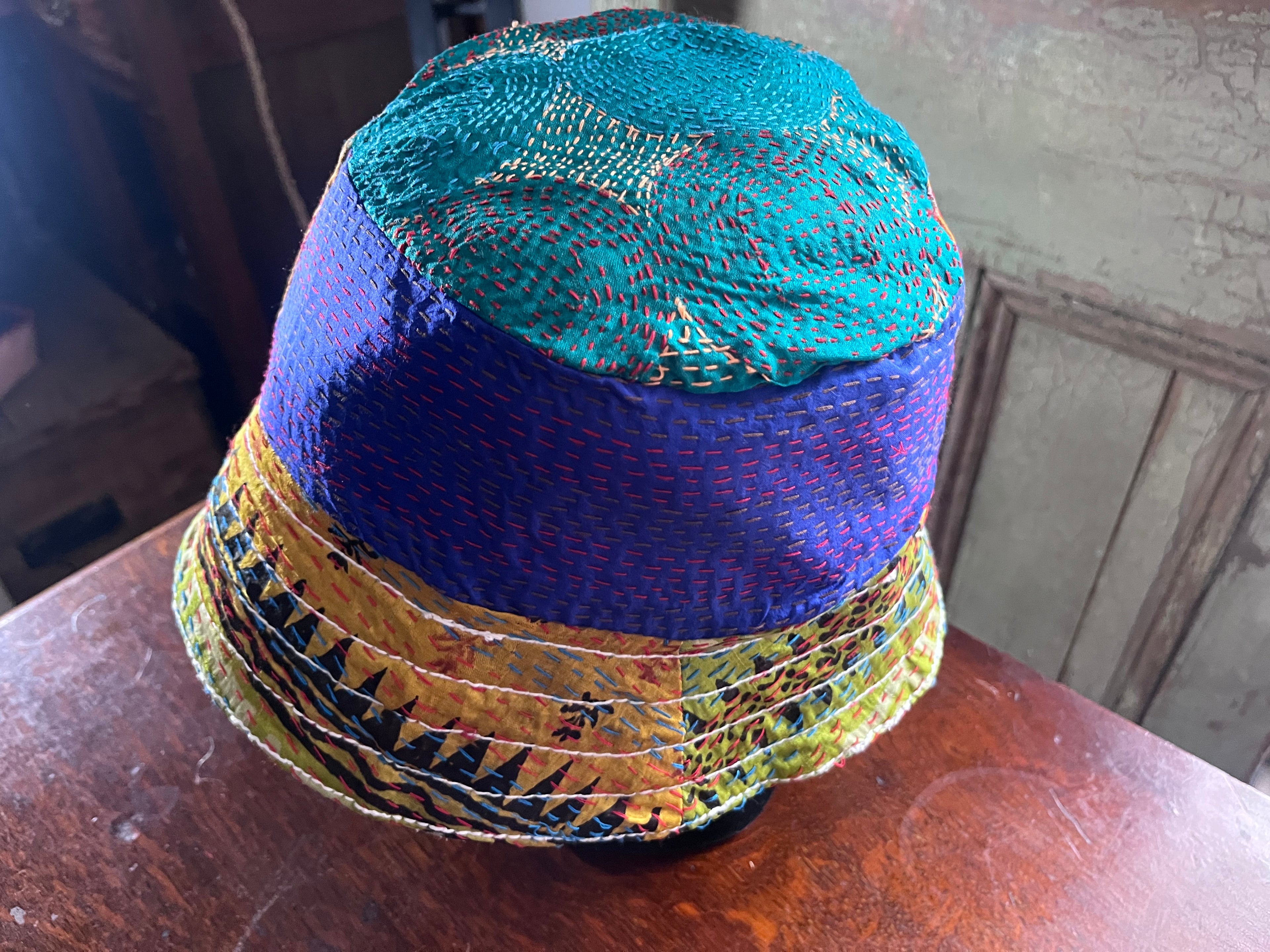 Reversible Kantha Bucket Hat