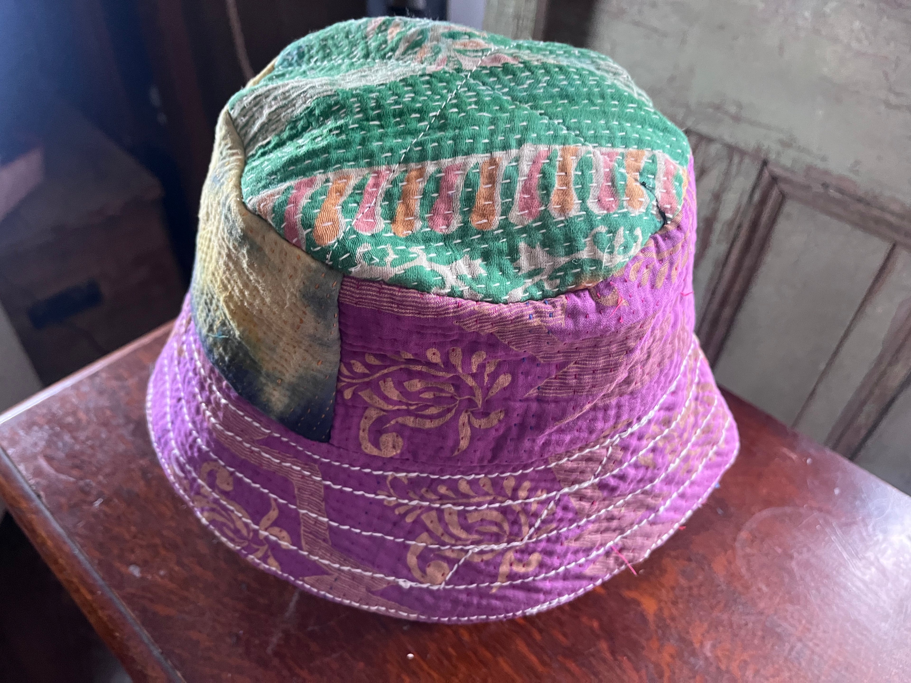 Reversible Kantha Bucket Hat