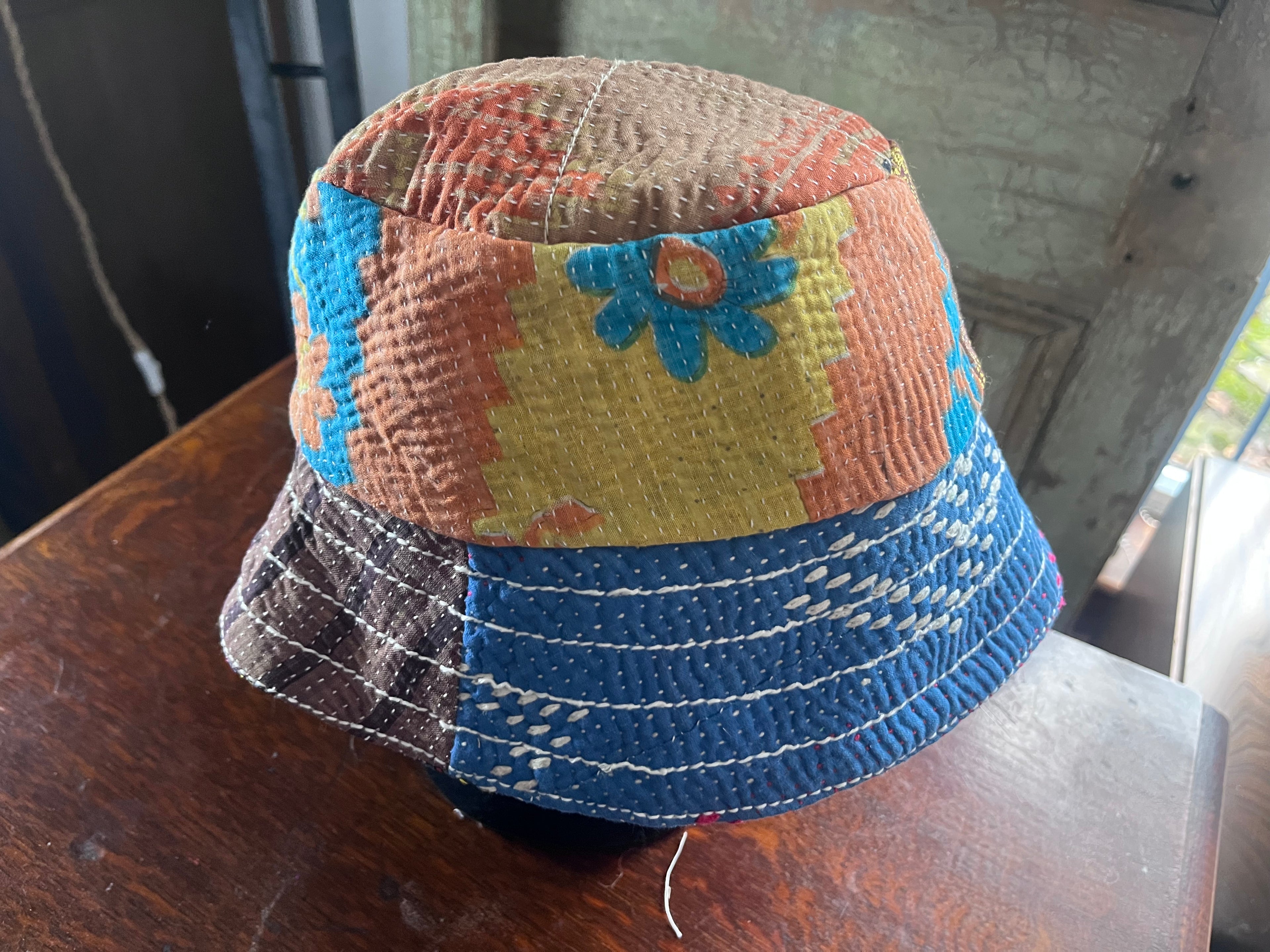 Reversible Kantha Bucket Hat