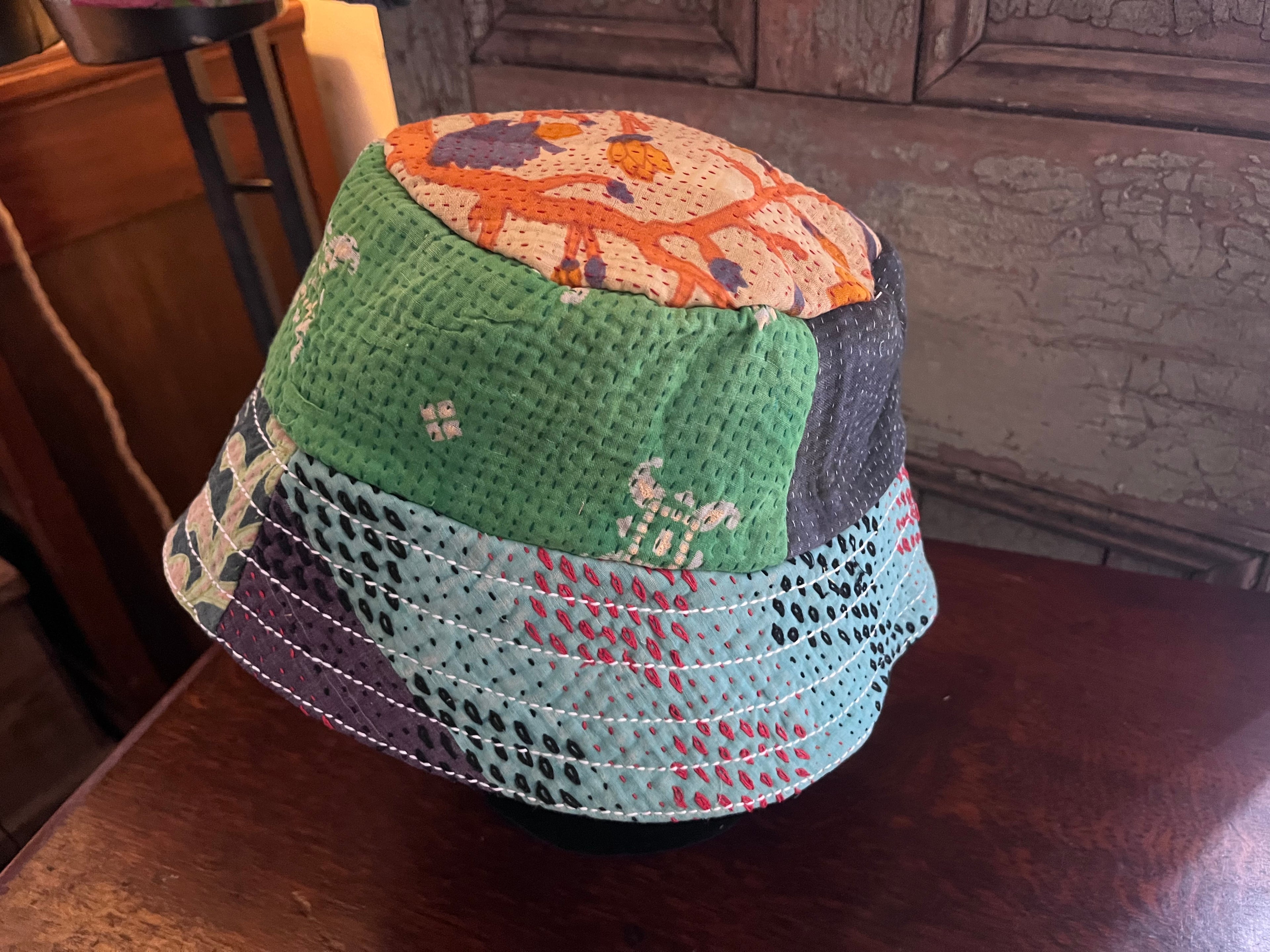 Reversible Kantha Bucket Hat
