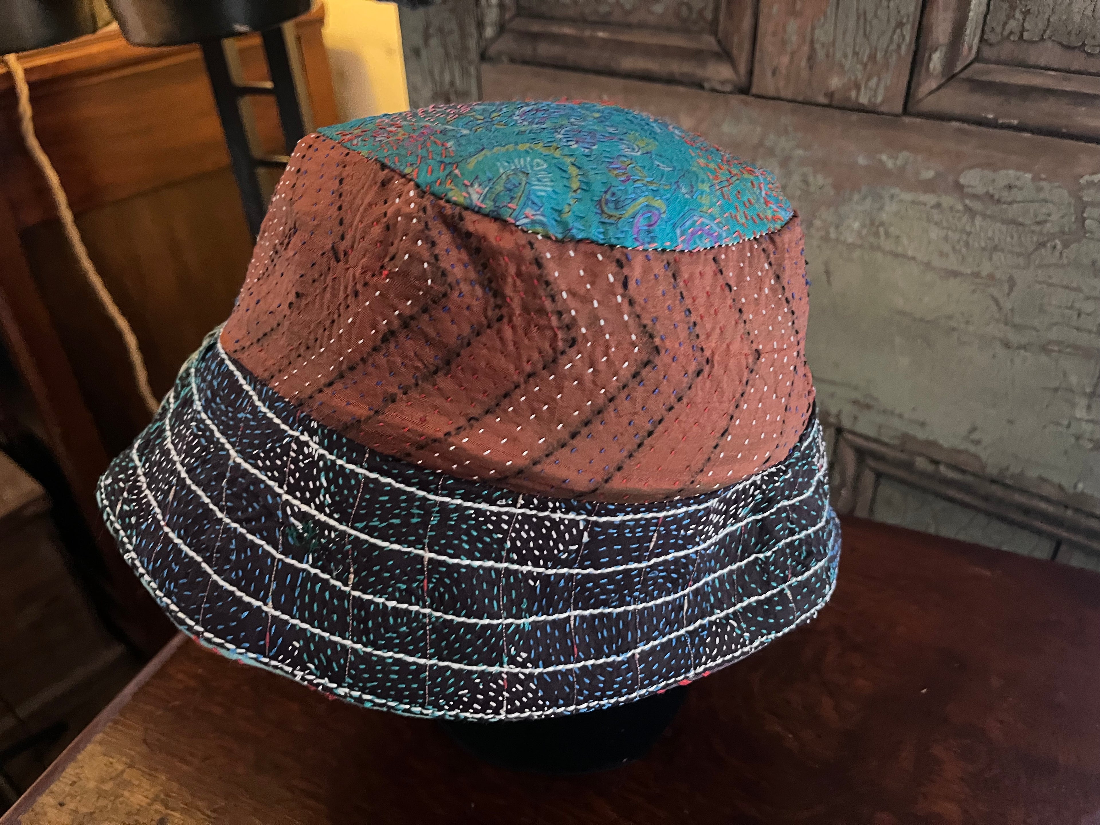 Reversible Kantha Bucket Hat