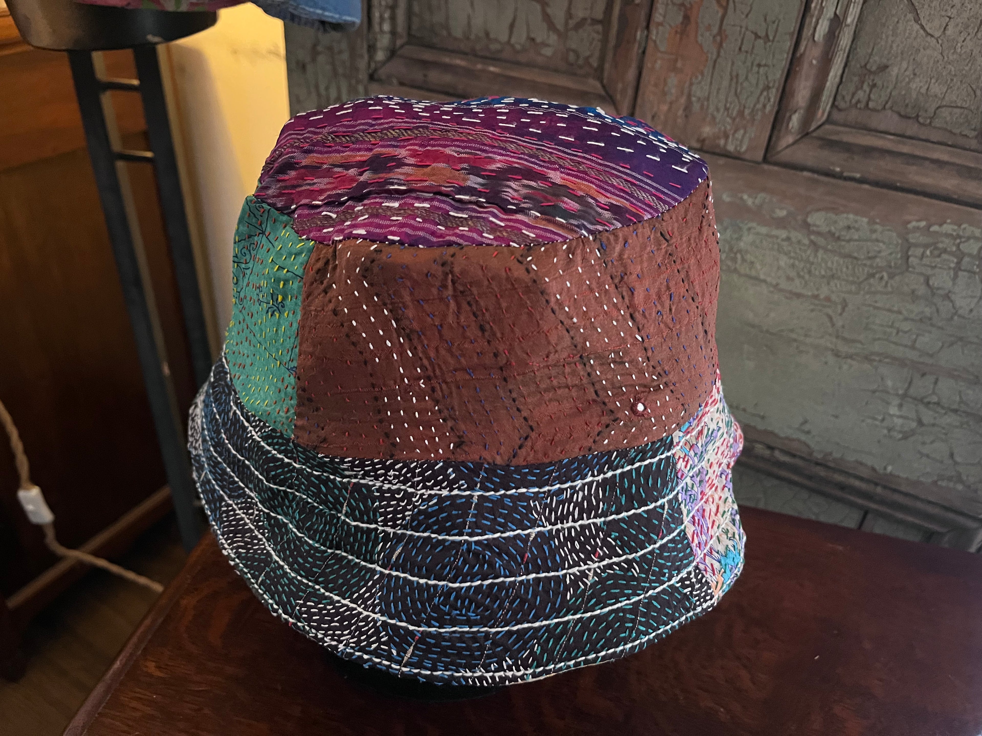 Reversible Kantha Bucket Hat
