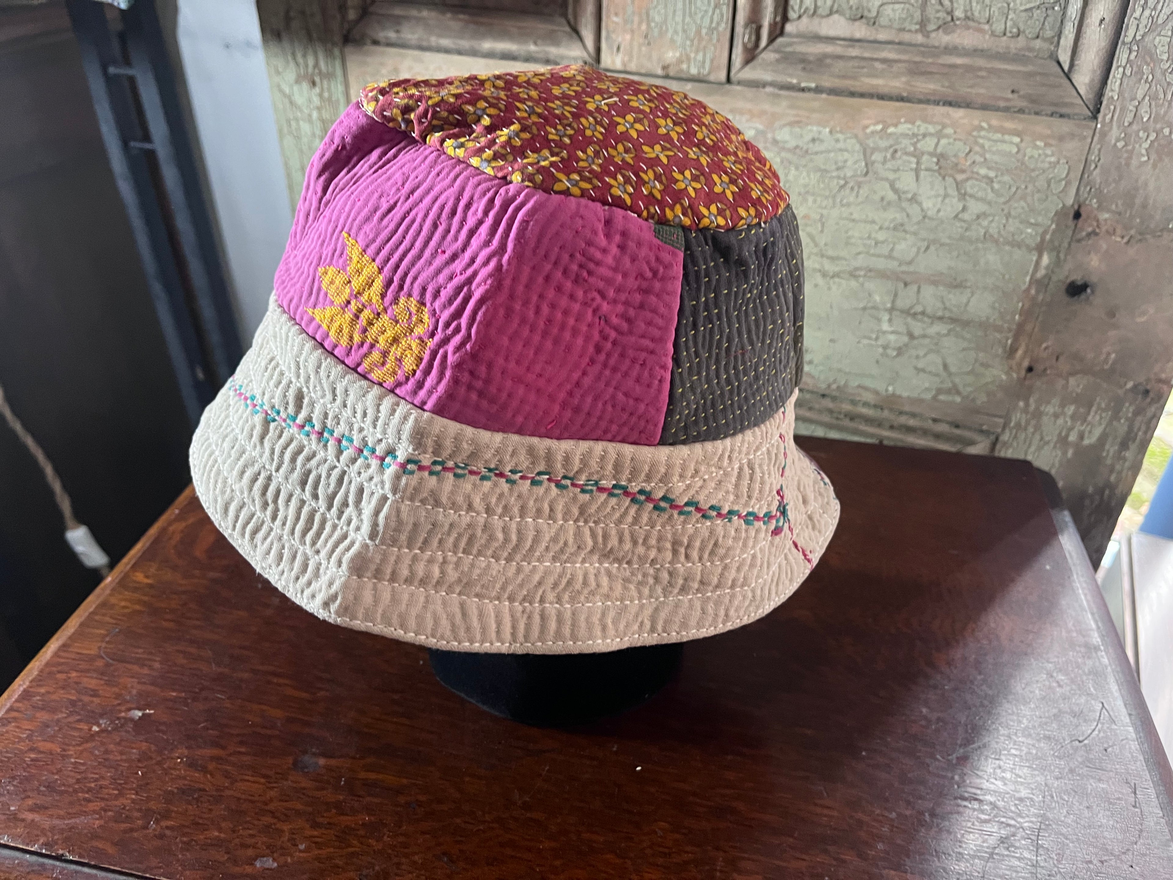 Reversible Kantha Bucket Hat