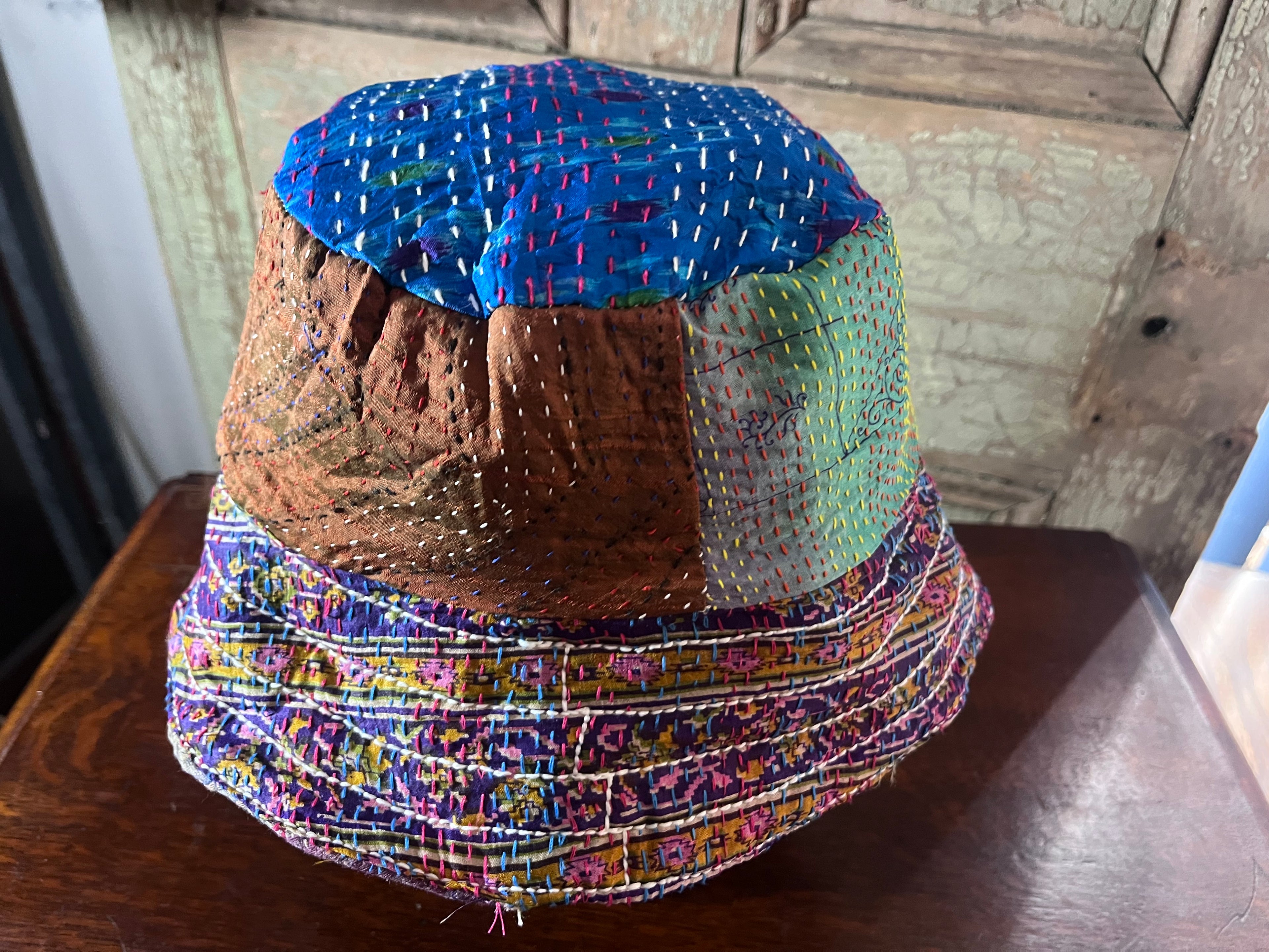 Reversible Kantha Bucket Hat