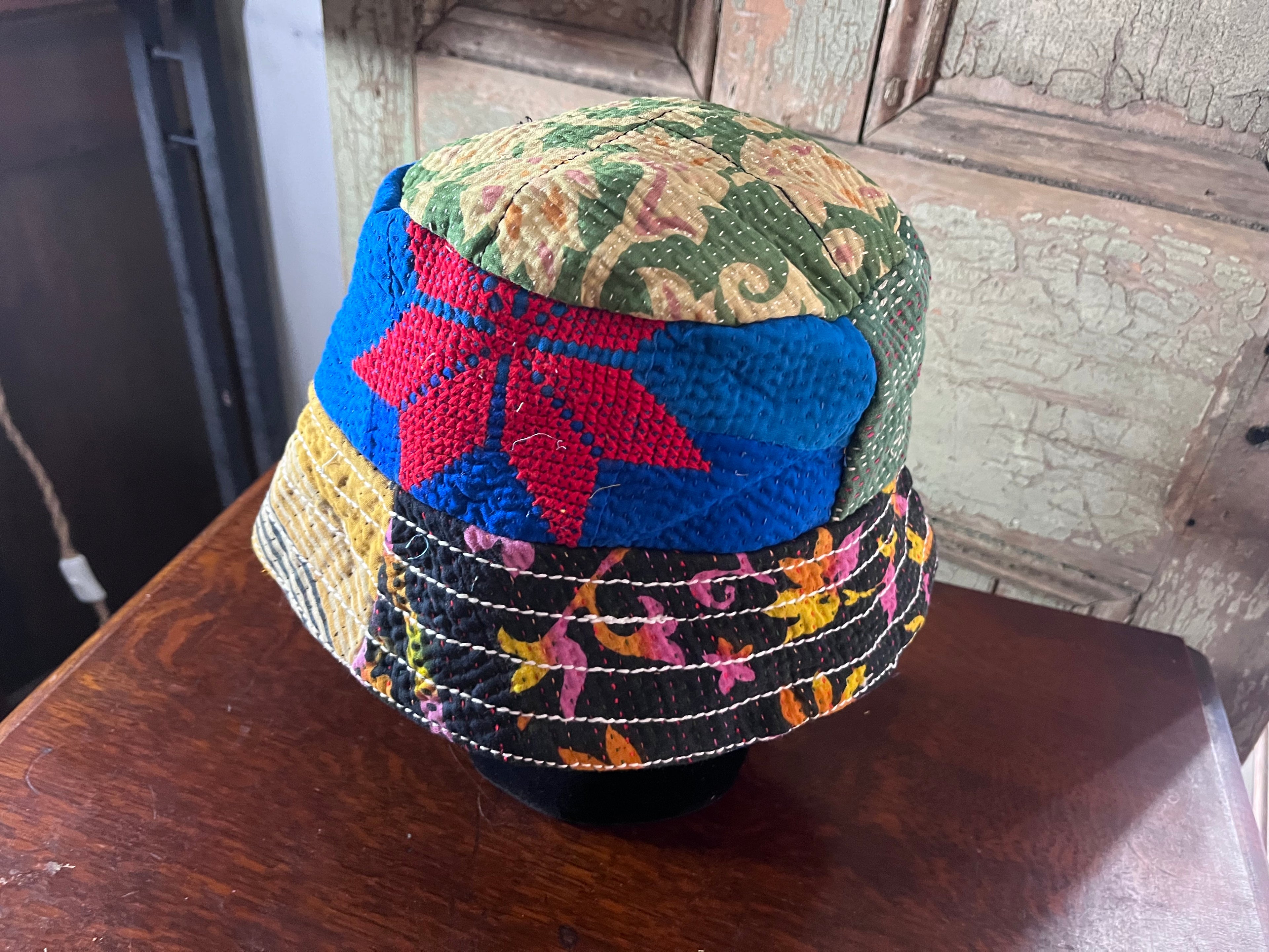 Reversible Kantha Bucket Hat