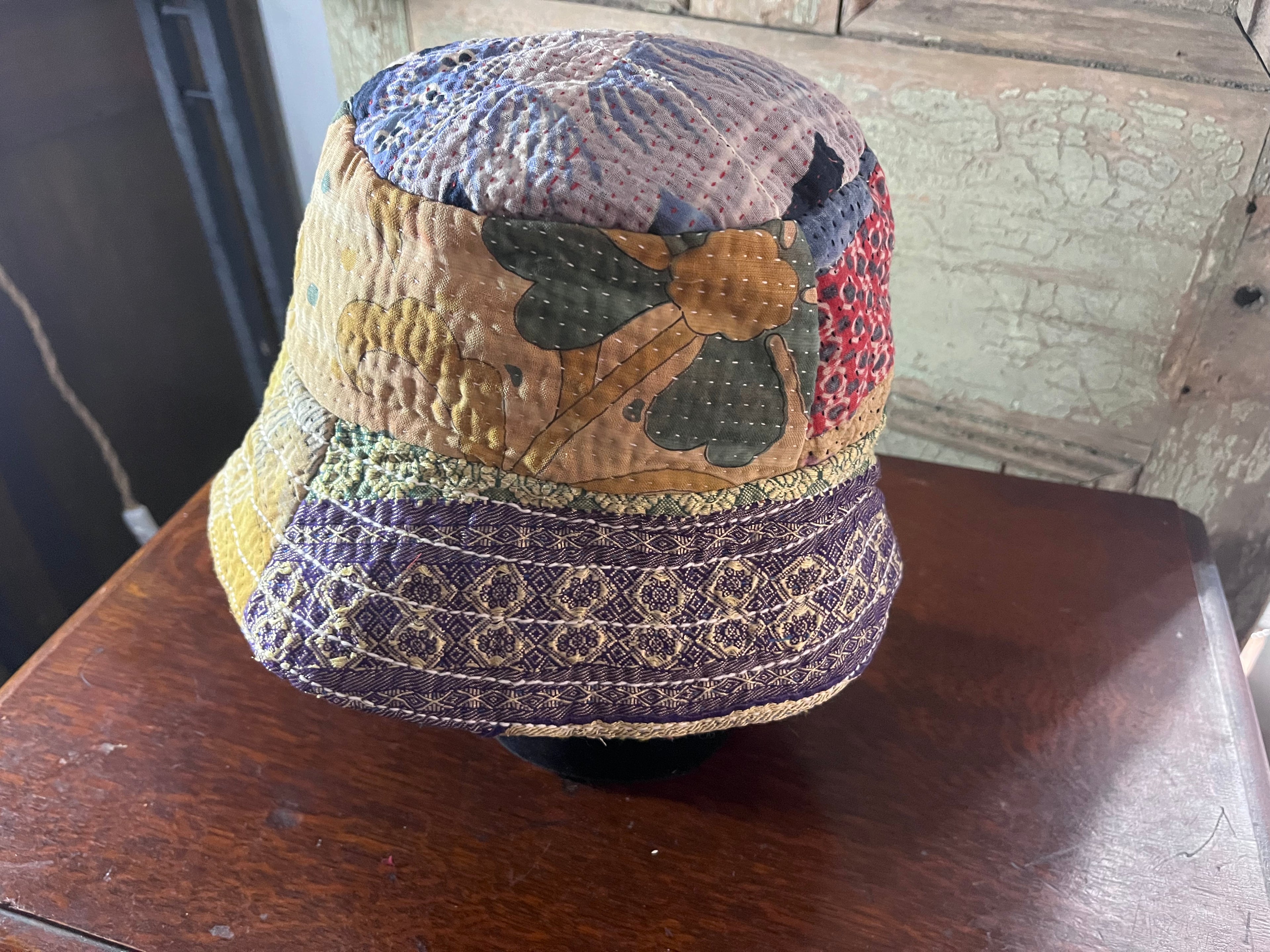 Reversible Kantha Bucket Hat