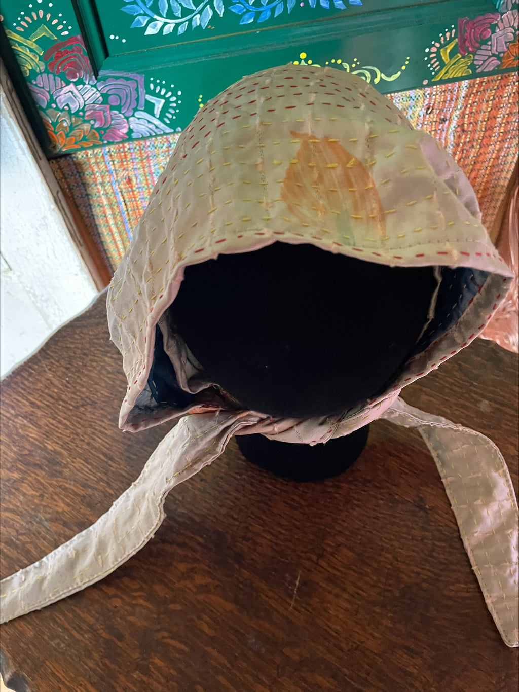 Silk kantha Head Scarf -Reversable