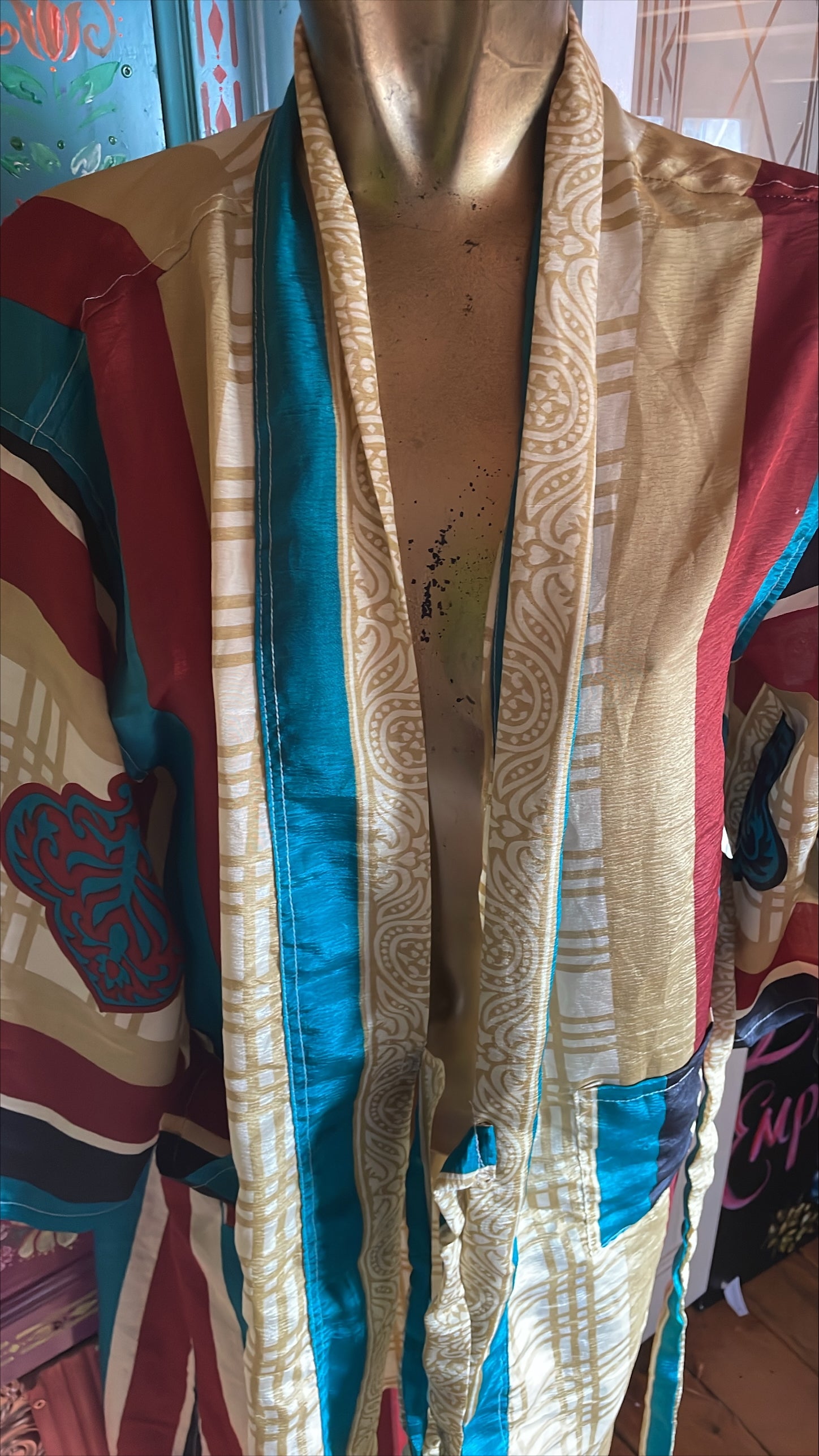 Silk Kimono - Free Size - Belt Attached